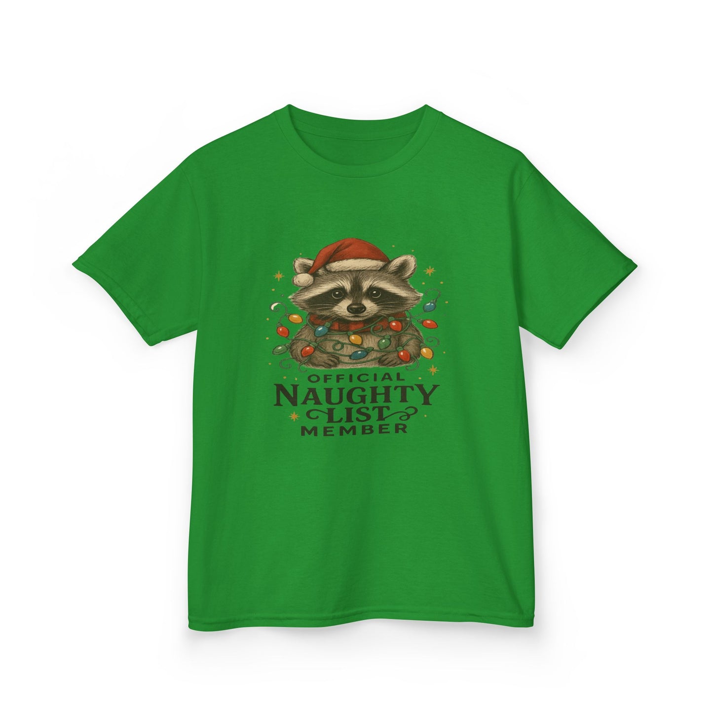 Naughty Raccoon Christmas Tee - Holiday Gift for Kids