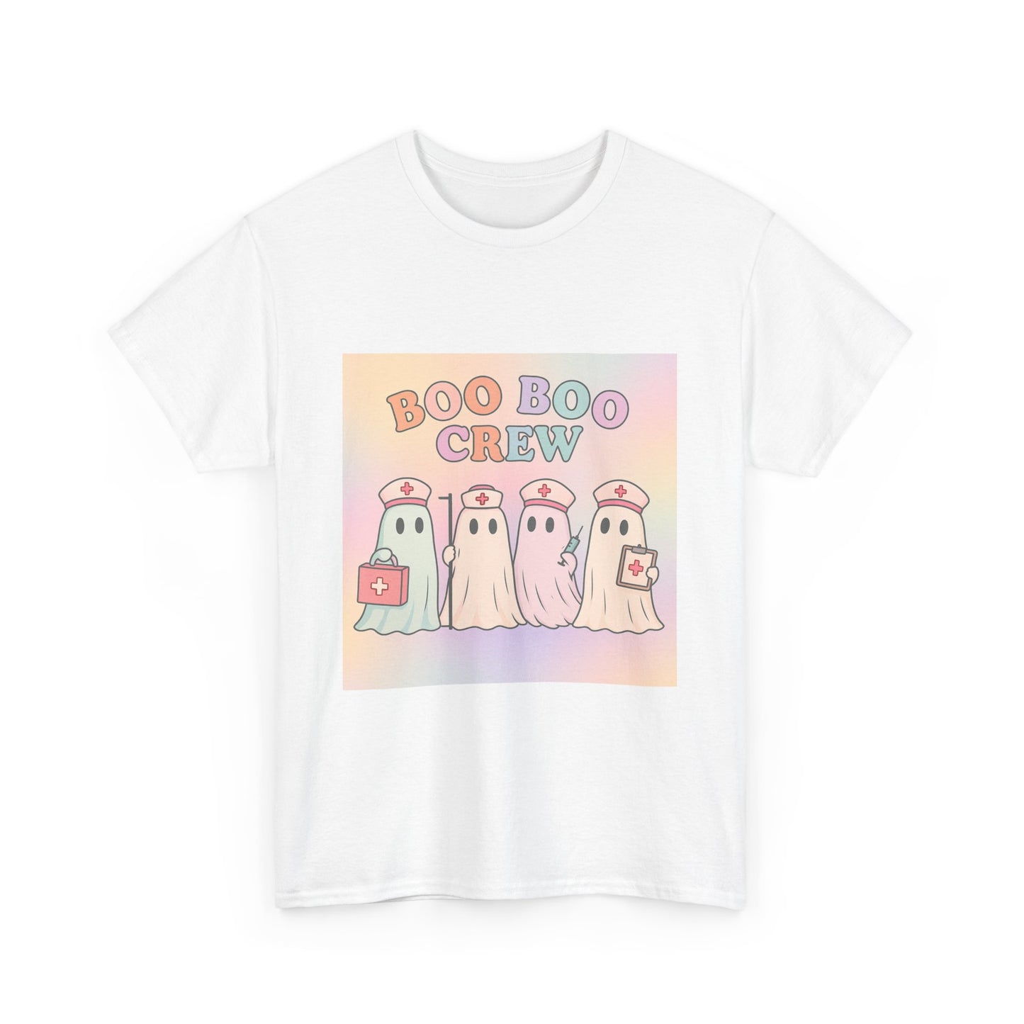 Boo Boo Crew Nurse Ghost T-Shirt – Cute Pastel Halloween Medical Tee