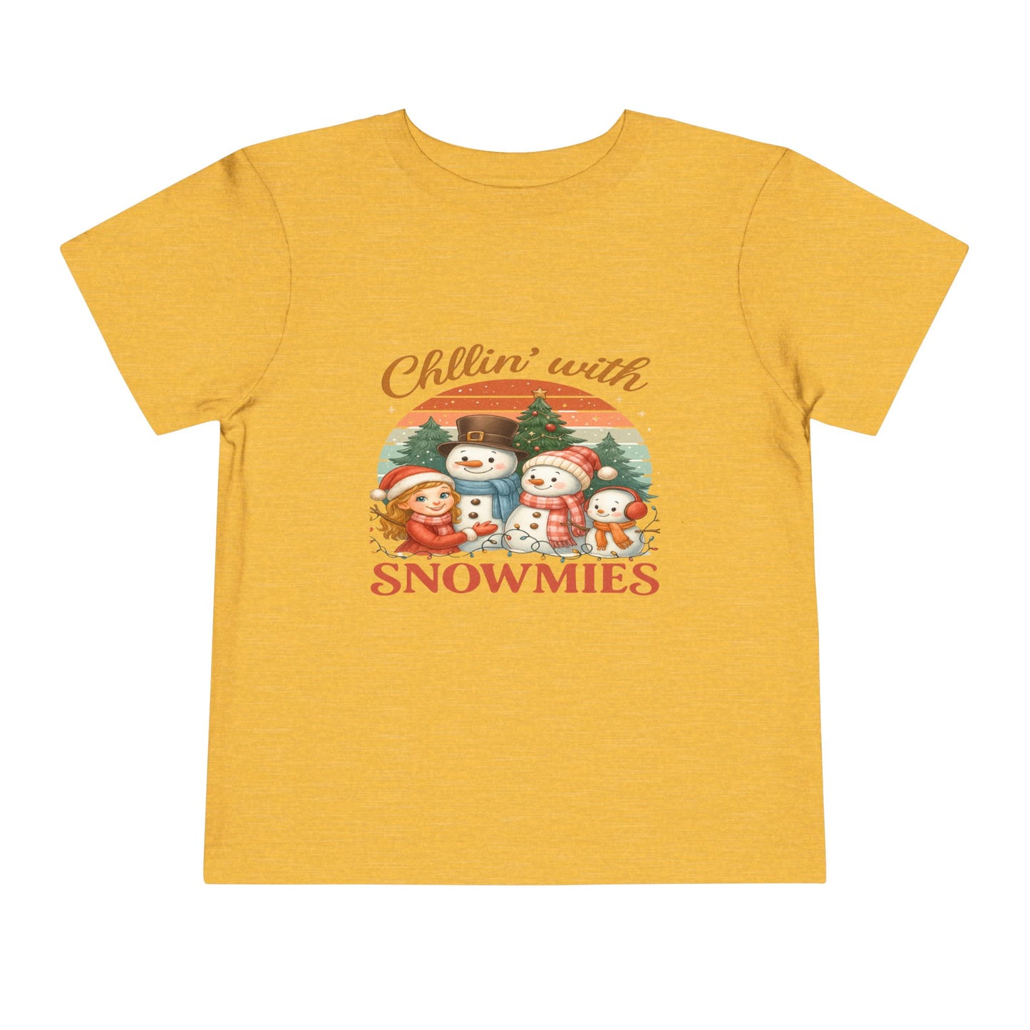 Chillin' With Snowmies Toddler Christmas Tee
