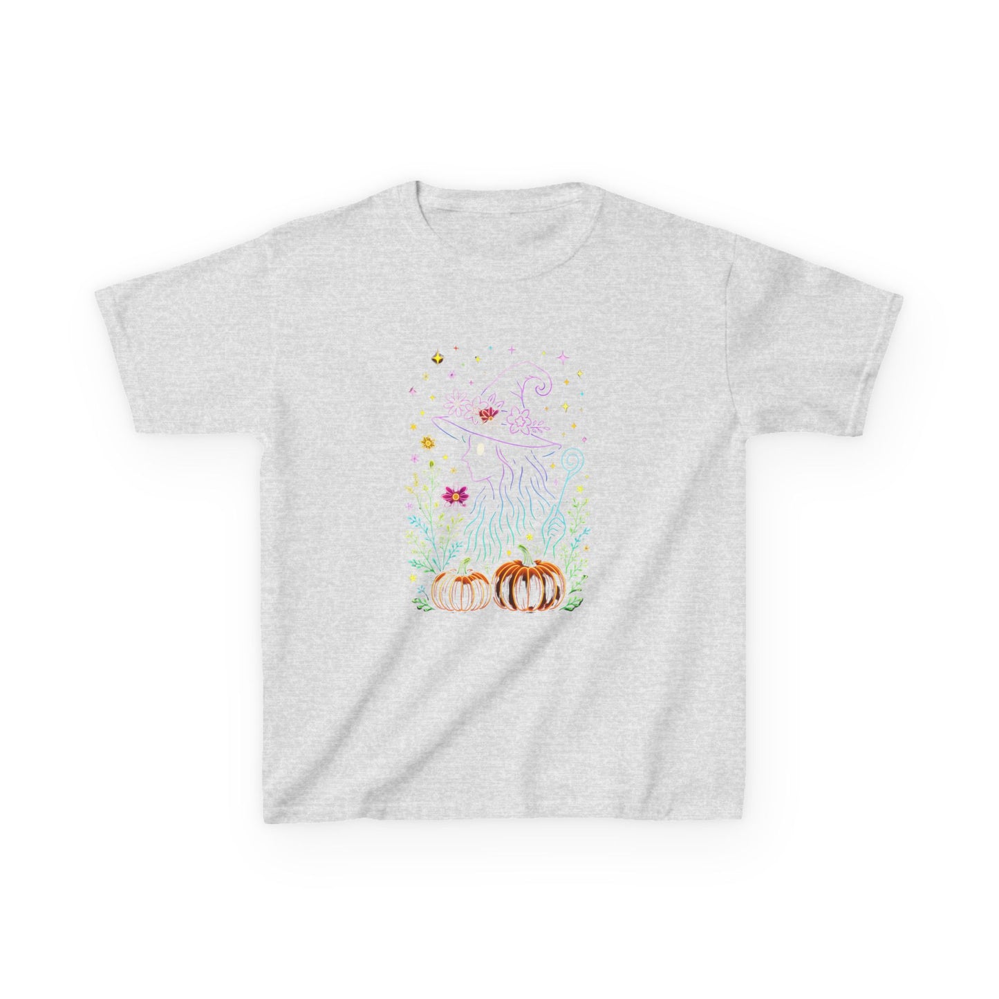 Pastel Witch Silhouette Dinosaur Tee - Holiday Fun!