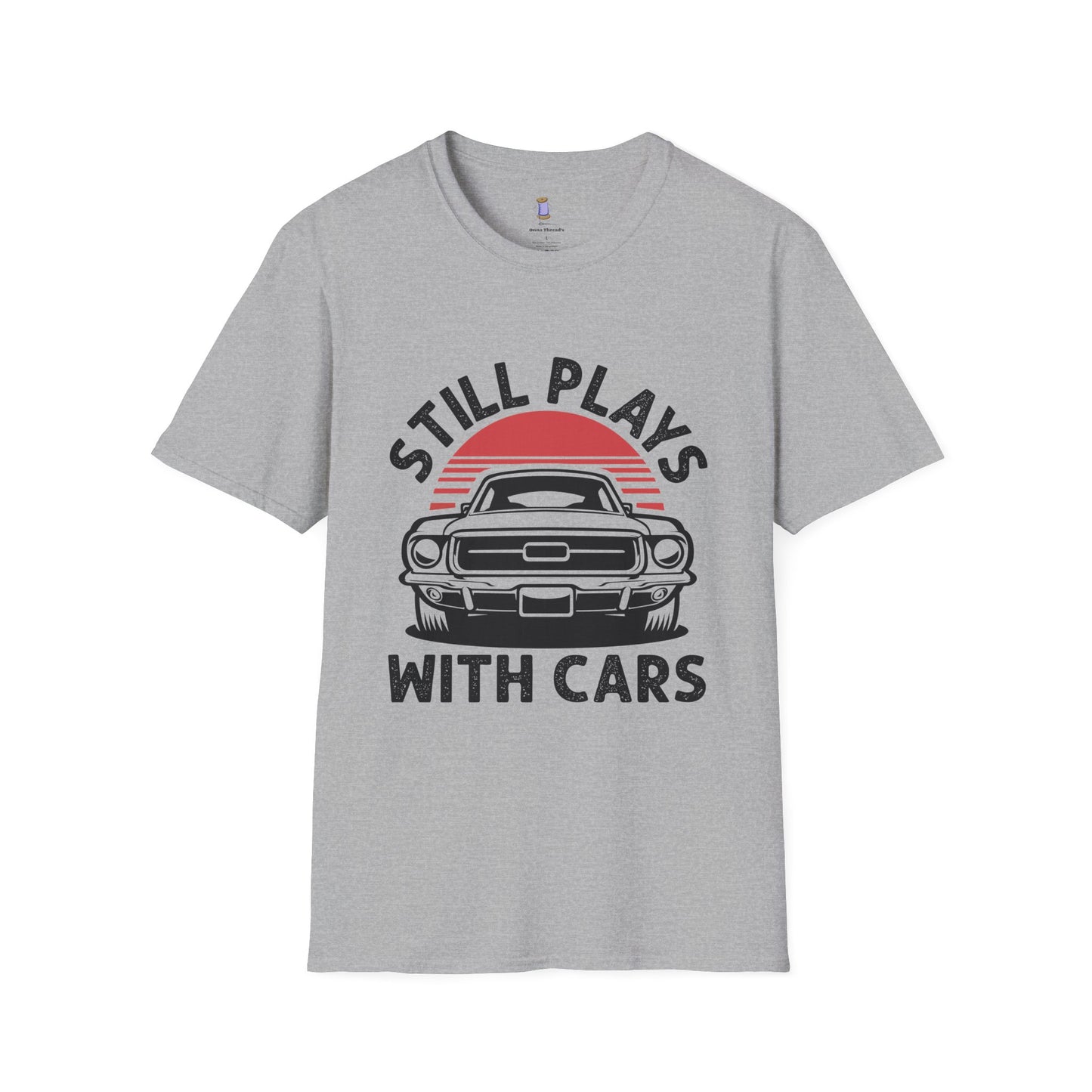 Retro Car Enthusiast T-Shirt, Still Plays with Cars Tee, Gift for Men, Vintage Auto Lover Shirt, Casual Wear, Birthday Present