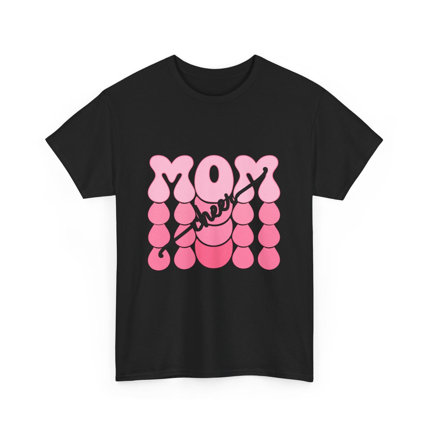MOM Cheer – Pink Bubble Letter Spirit Tee