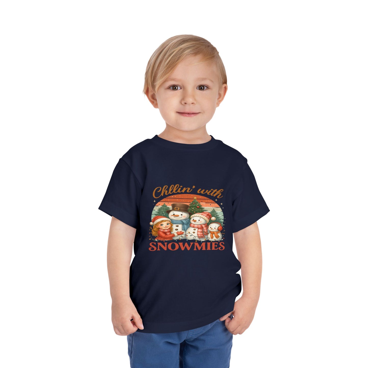 Chillin' With Snowmies Toddler Christmas Tee