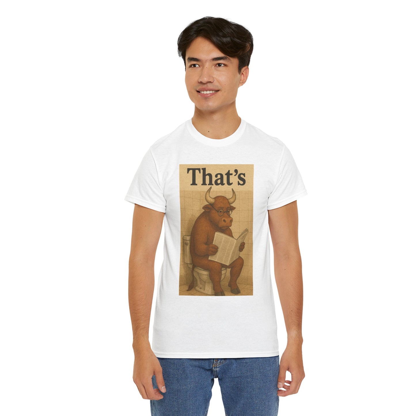Bull on Toilet Unisex Tee