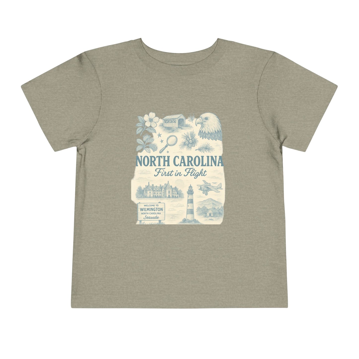 Toddler Tee - NC Landmarks Vintage First in Flight Design