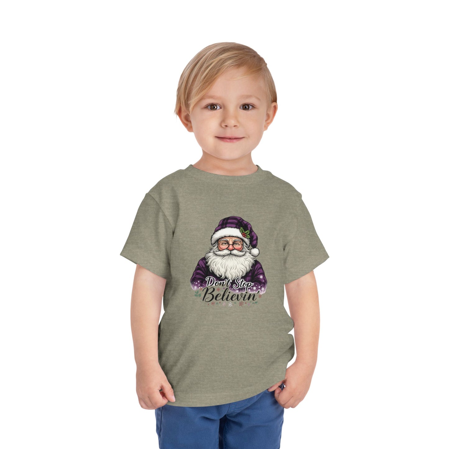 Santa's 'Don't Stop Believin' Toddler Christmas Tee