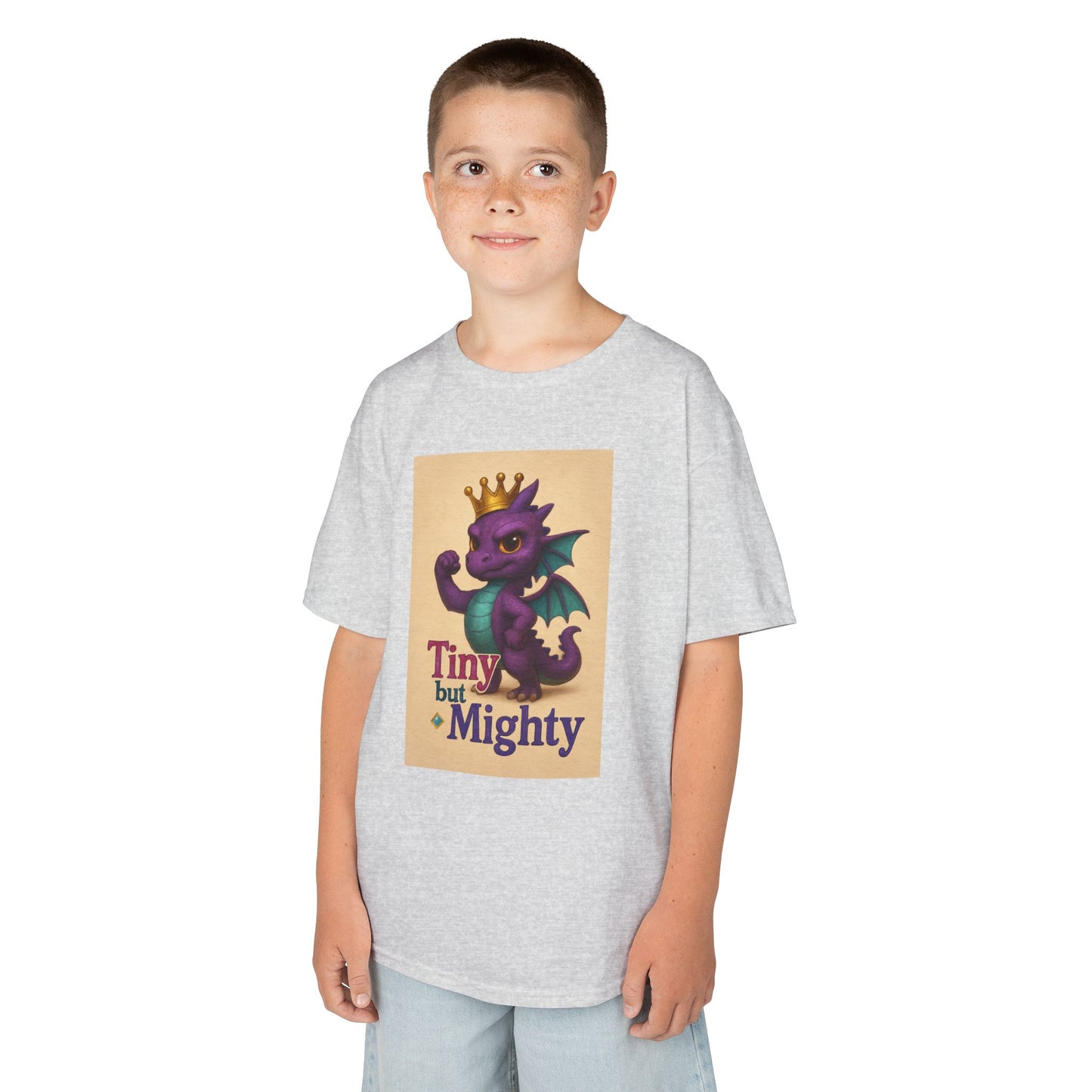 Kids Dragon Tee, Fun Kids T-Shirt, Tiny but Mighty Shirt, Unique Kids Apparel, Gift for Young Adventurers, Cute Dragon Design