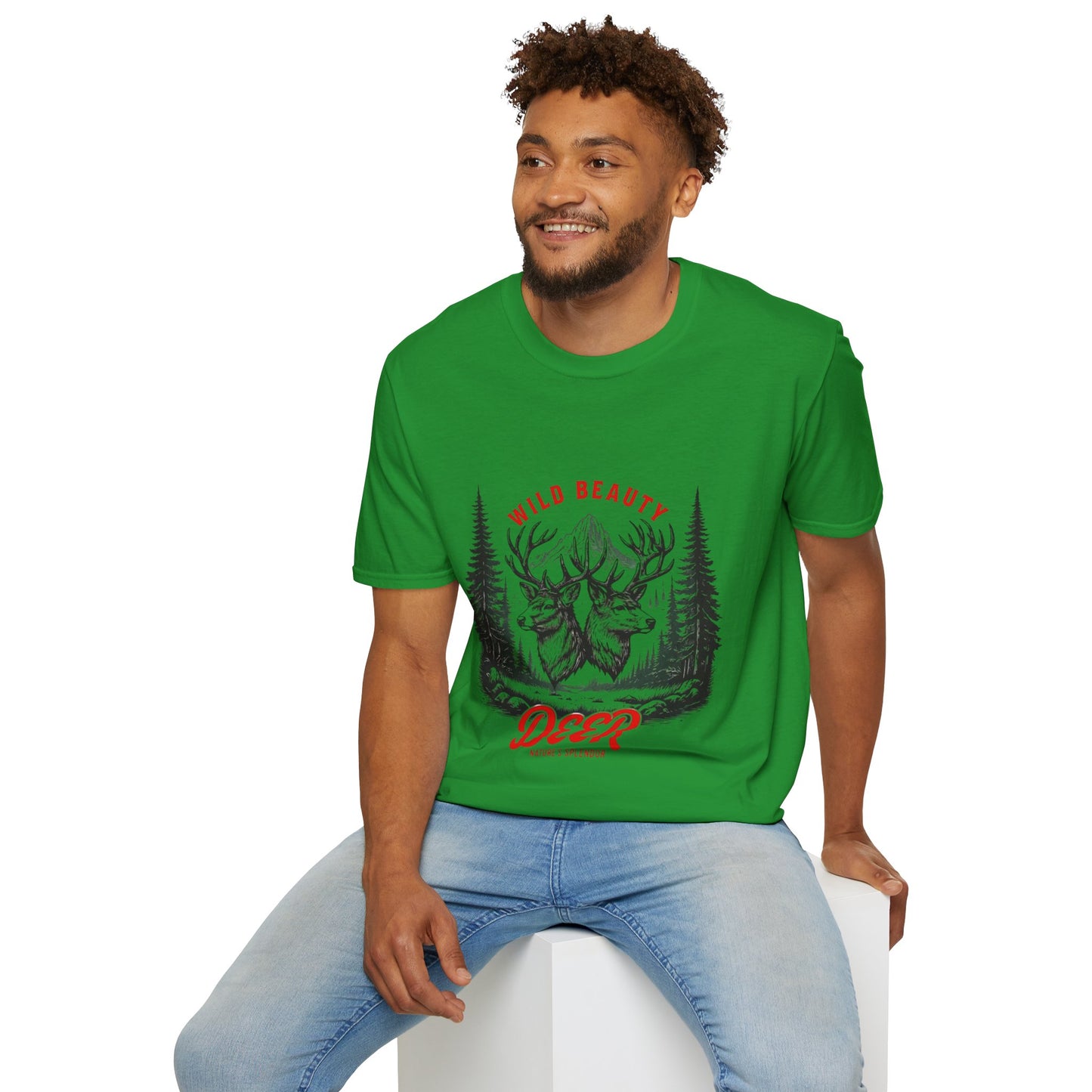 Wild Beauty Deer T-Shirt, Nature Lover Tee, Wildlife Gift, Unisex Tee, Rustic Home Décor