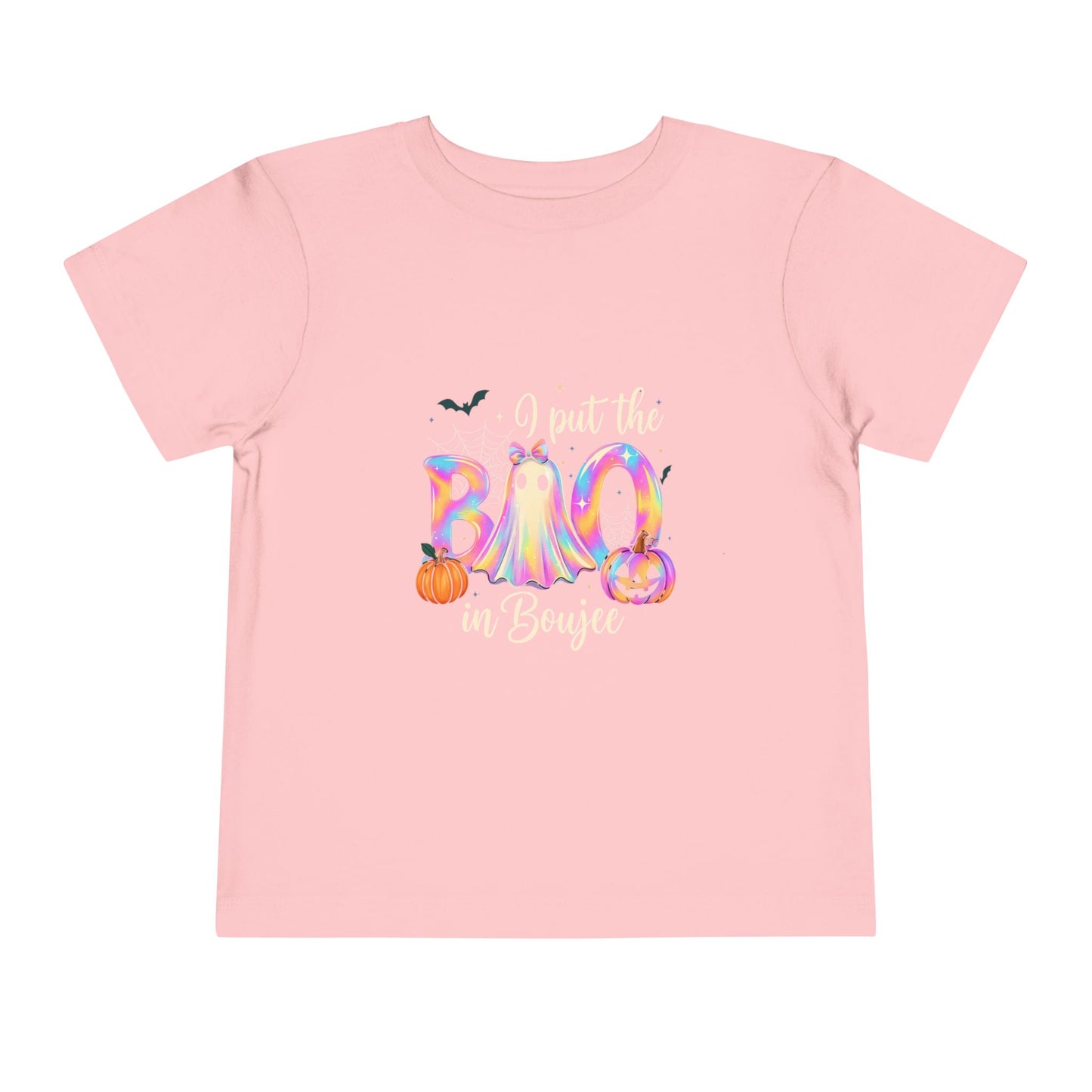 Boo-jee Halloween Toddler Tee - Pastel Rainbow