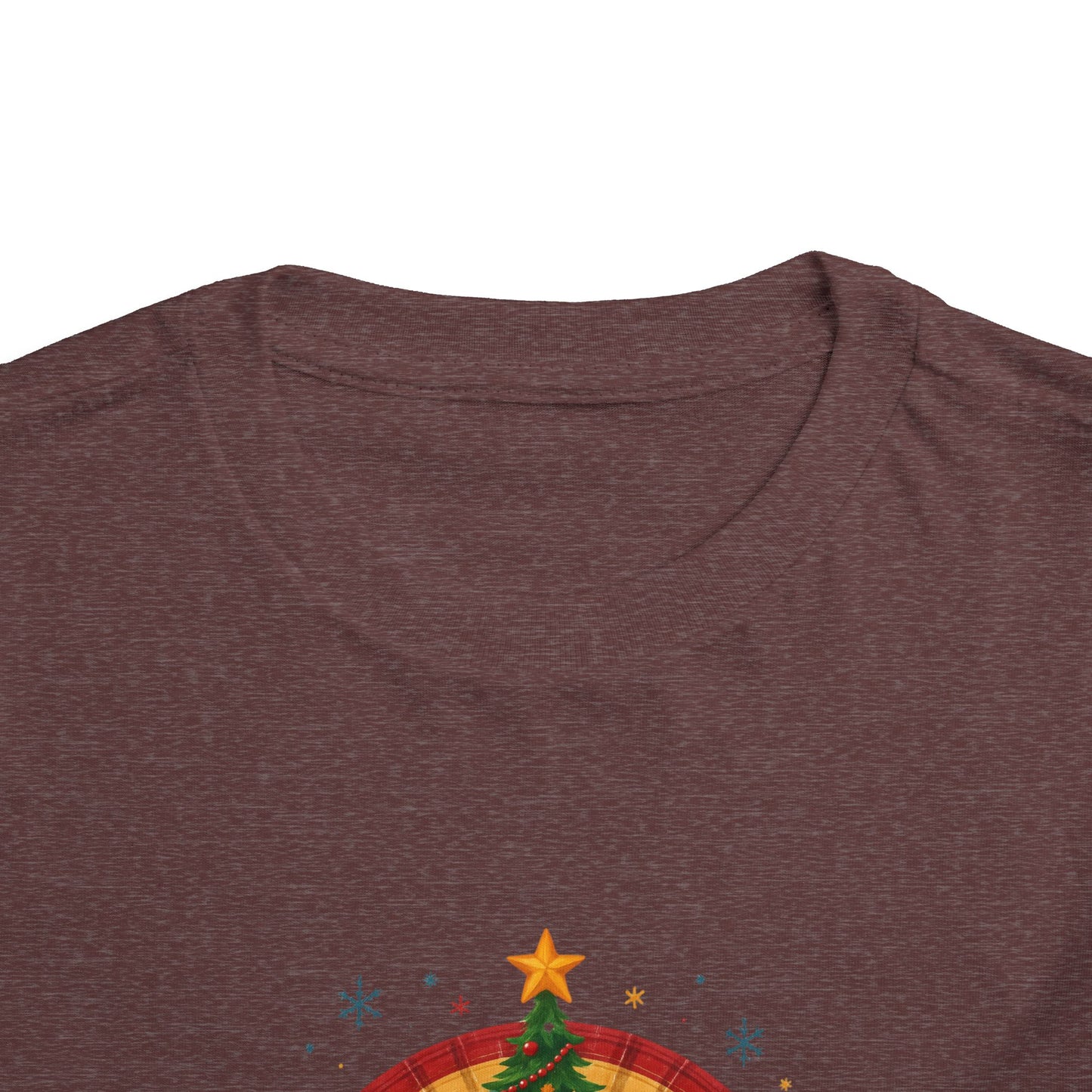 Merry Christmas Plaid Rainbow Tree Toddler Tee
