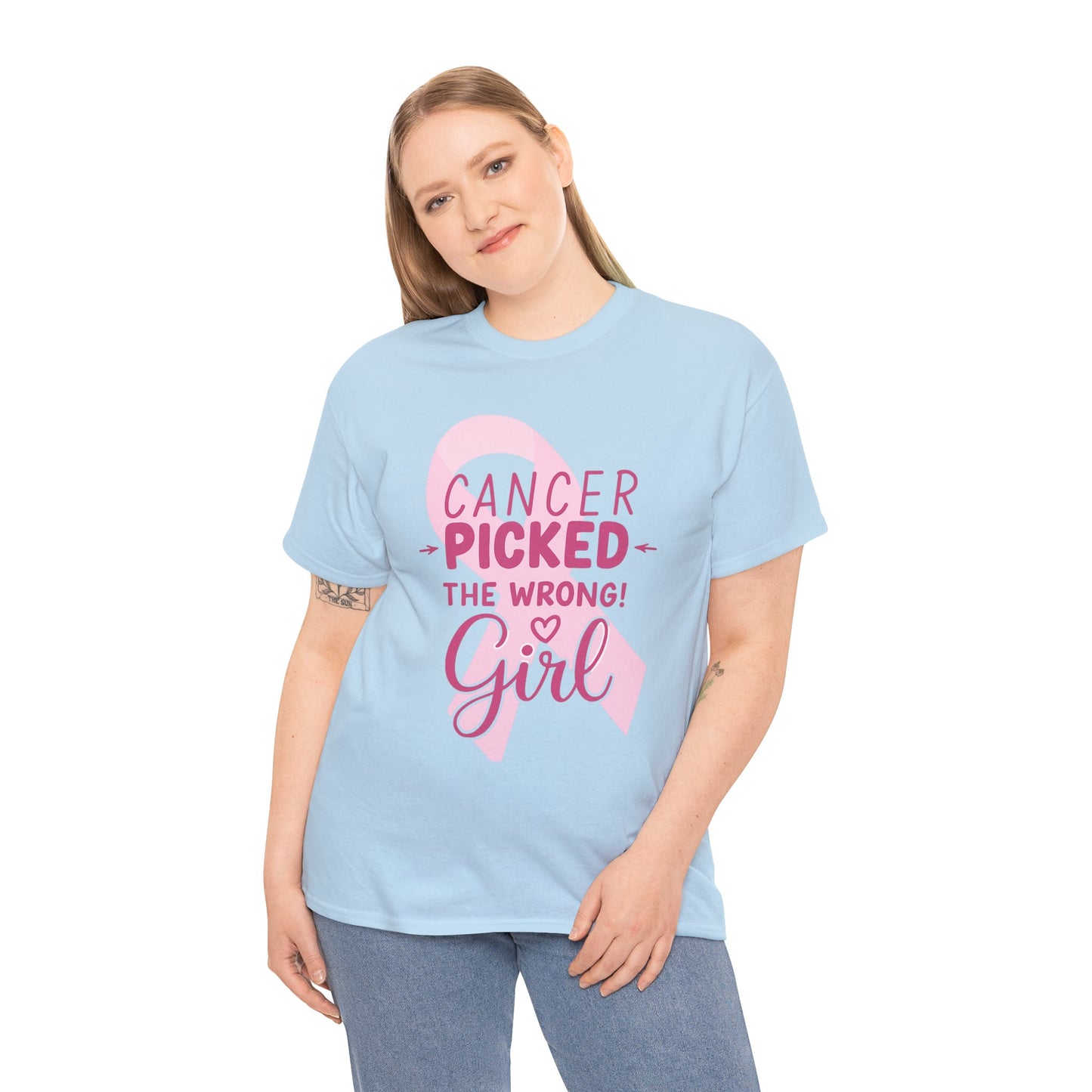 Cancer: The Wrong Picked Girl - Pink Ribbon Tee