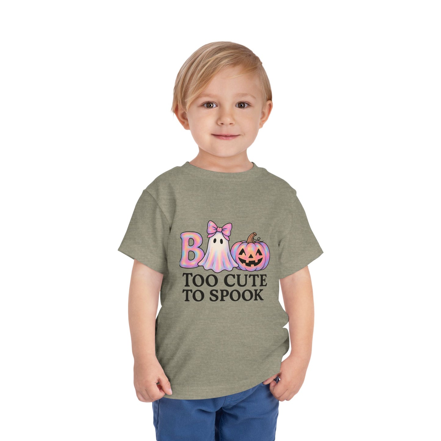 Boo! Too Cute to Spook Halloween Toddler Tee