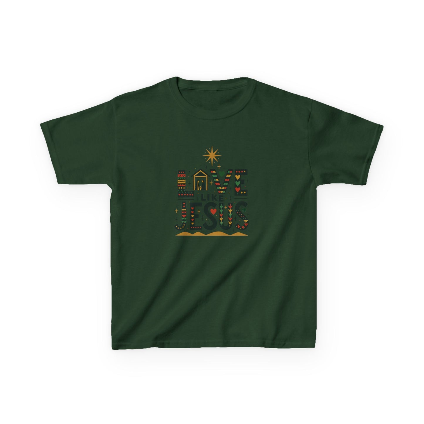 Live Like Jesus Christmas Dinosaur Tee