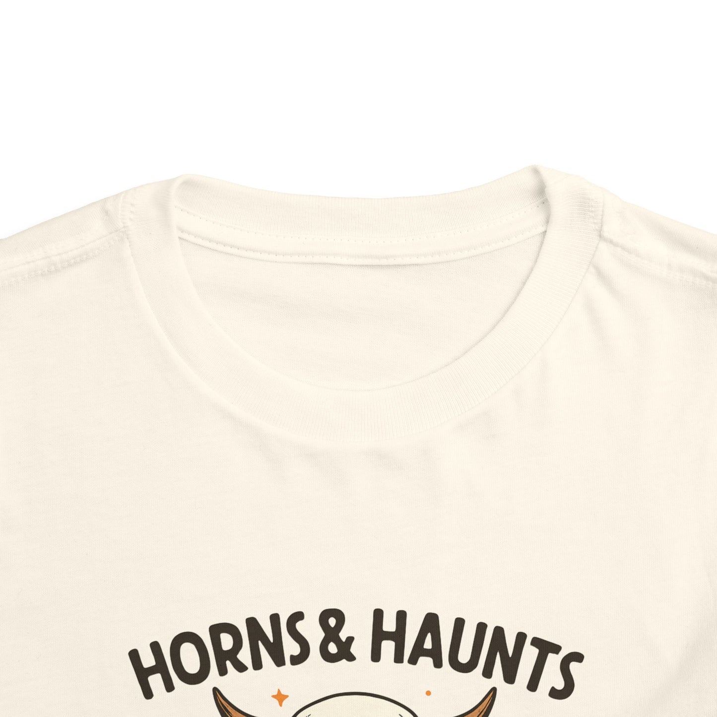 Horns & Haunts Highland Cow Toddler Halloween Tee