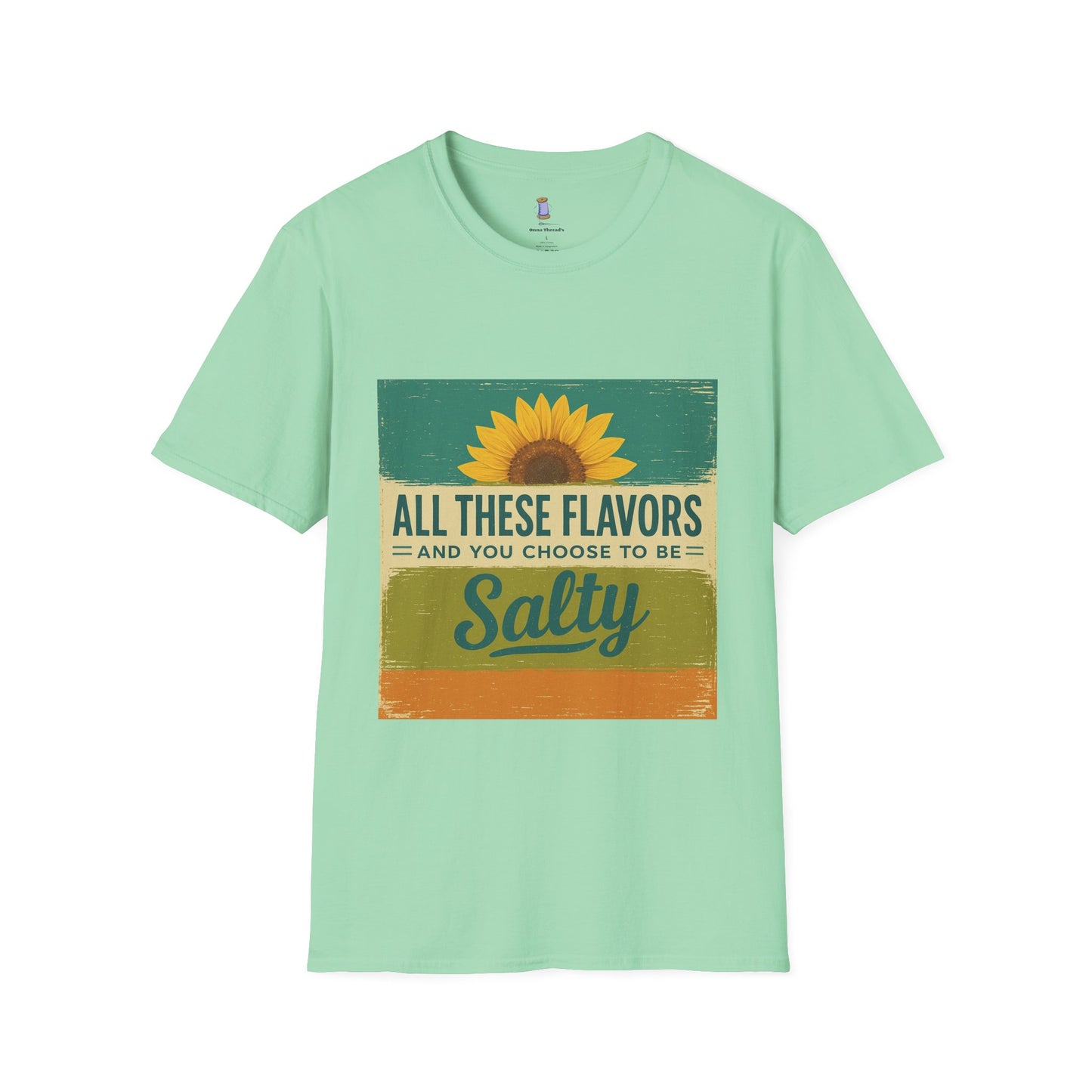 Sunflower Salty T-Shirt: Unisex Softstyle Tee for Sunshine Lovers, Casual Wear, Birthday Gift, Summer Vibes, Relaxed Style
