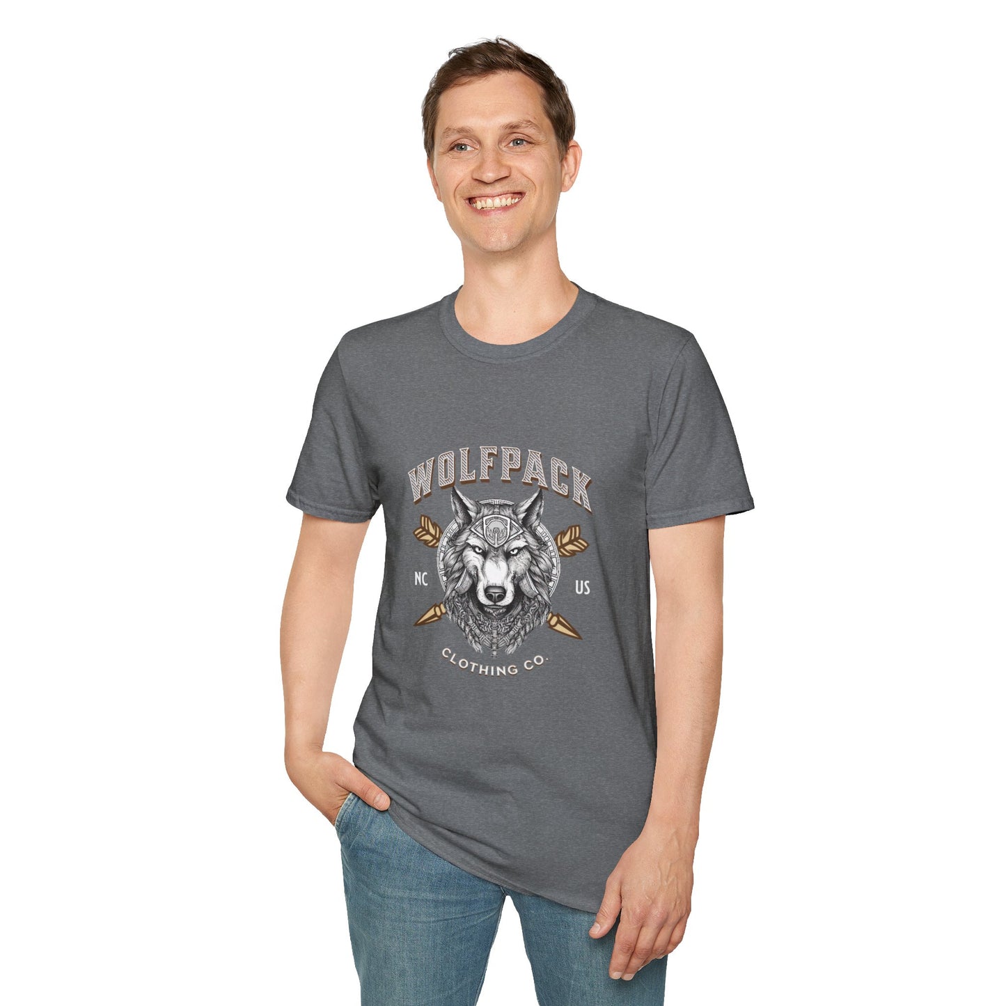 Wolfpack Graphic Unisex T-Shirt, Casual Wear, Gift for Nature Lovers, Outdoorsy Shirt, Unique Wolf Design, Perfect for Hiking