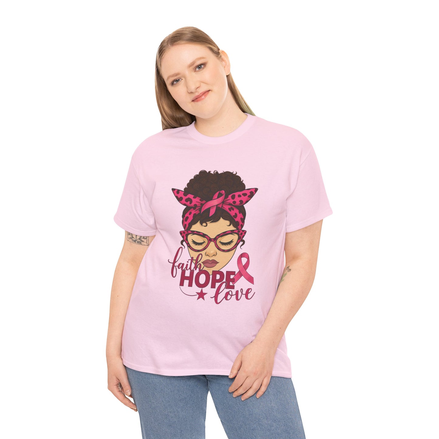 Hope, Faith, Love: Breast Cancer Awareness Tee