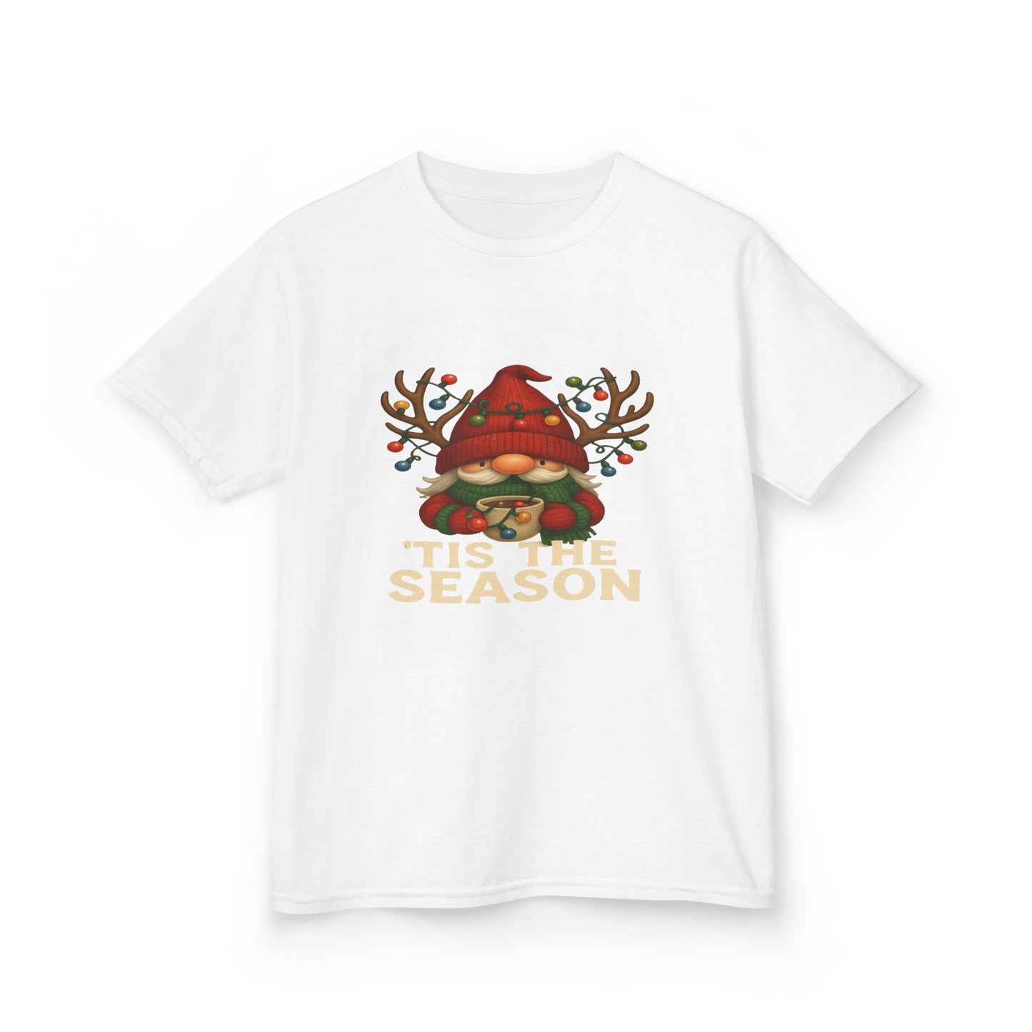 Gnome Dino 'Tis The Season Kids Christmas Tee