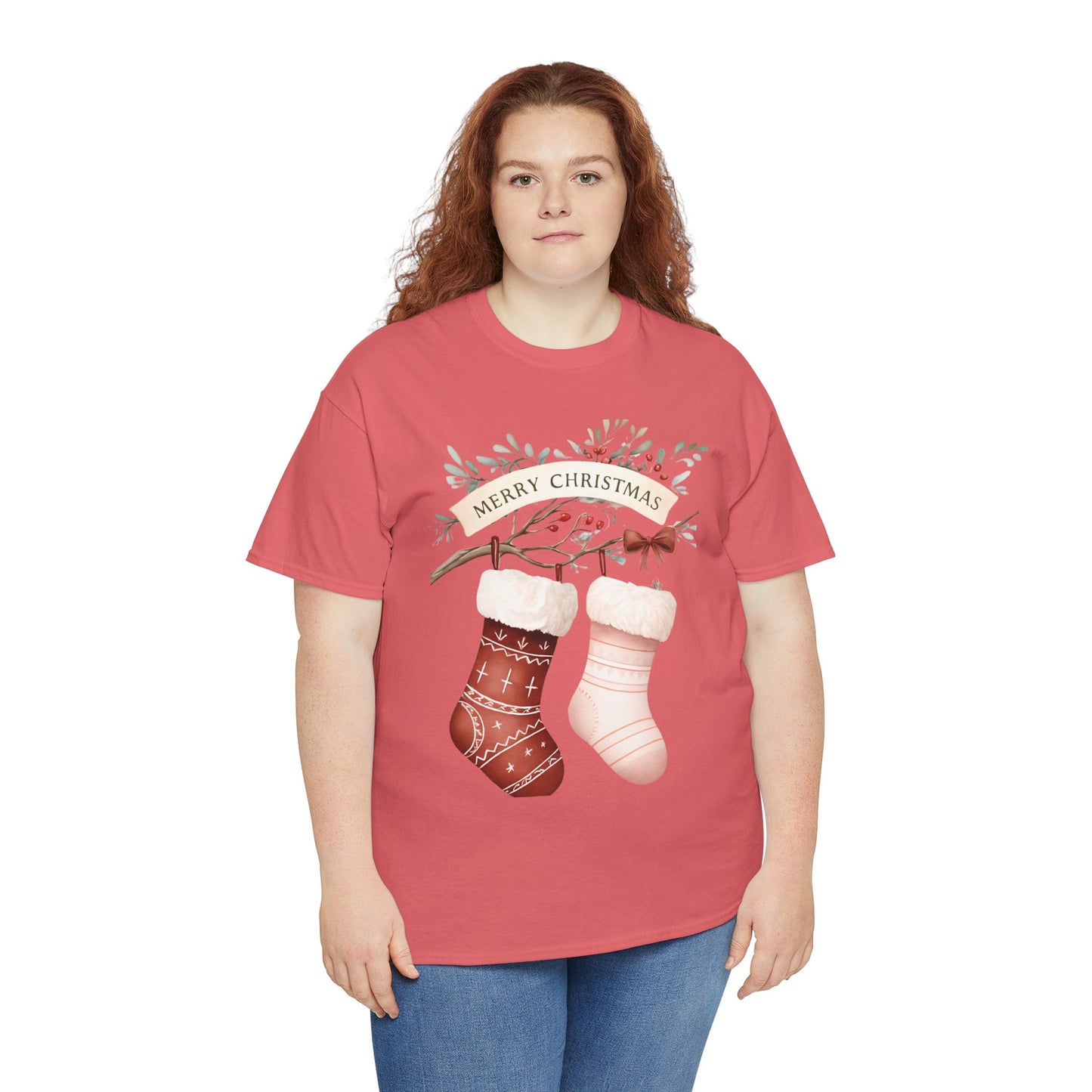 Watercolor Christmas Stocking Tee - Hope & Love