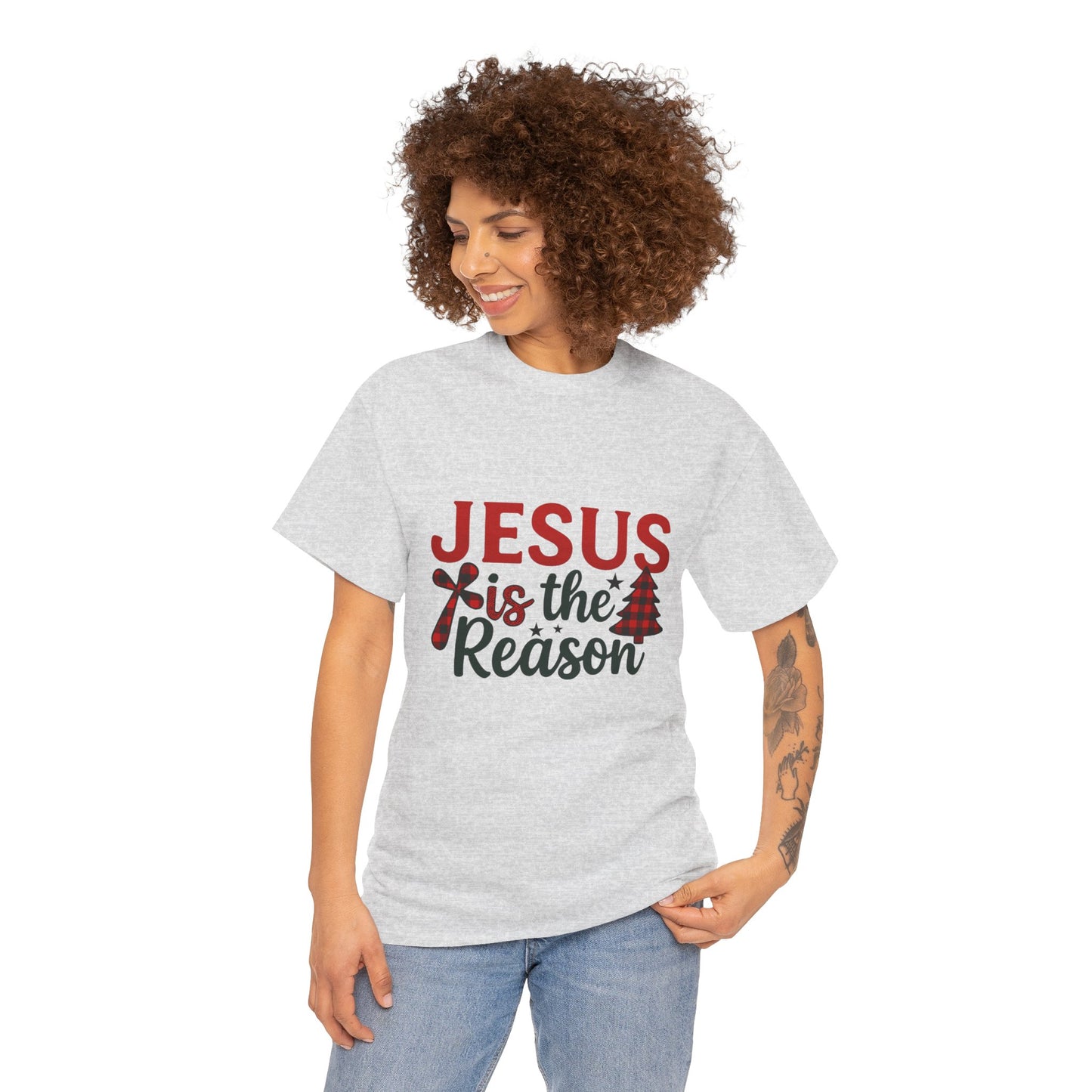 Jesus is the Reason Christmas Tee - Faith-Based Holiday Gift