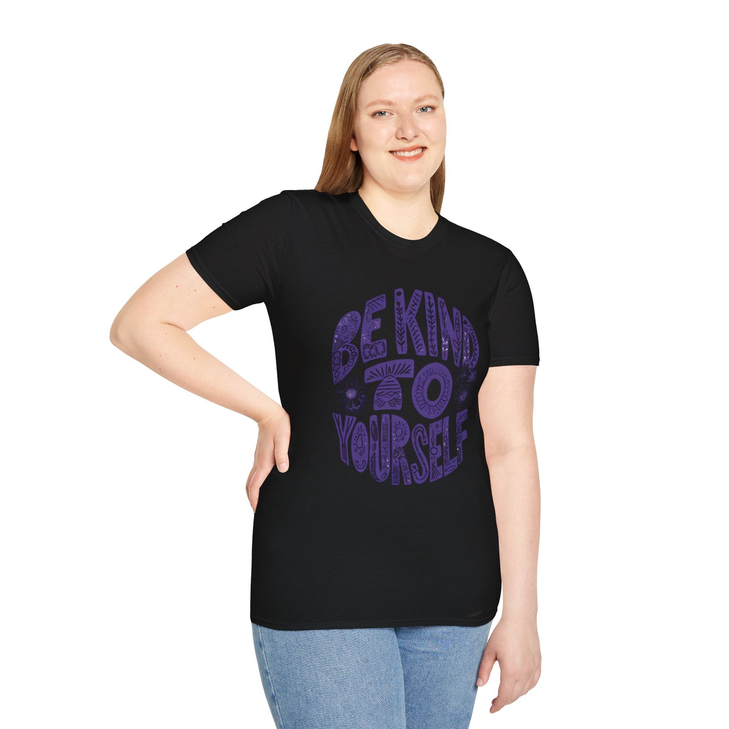 Be Kind to Yourself Unisex Softstyle T-Shirt | Positive Vibes Tee, Self-Care Gift, Relaxed Fit, Everyday Wear, Mindfulness Fashion