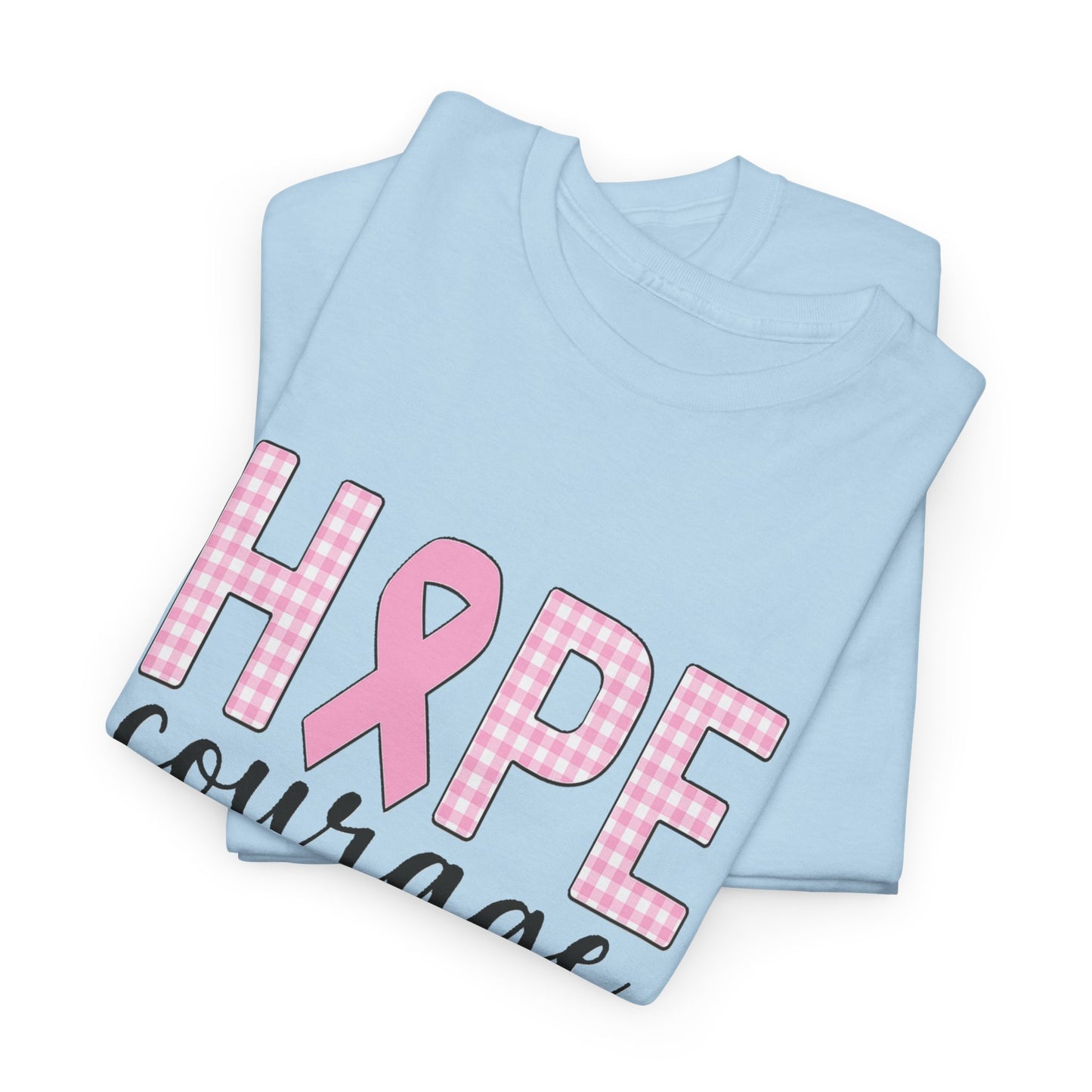 Hope, Courage & Strength Pink Ribbon Awareness Tee