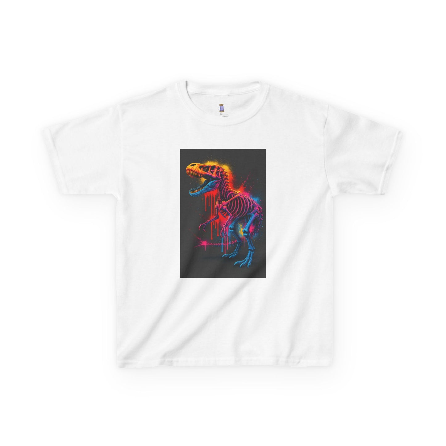 Kids Dinosaur Glow Tee, Fun Kids T-Shirt, Dino Shirt for Kids, Birthday Gift, Unique Kids Clothing, Animal Lover Apparel