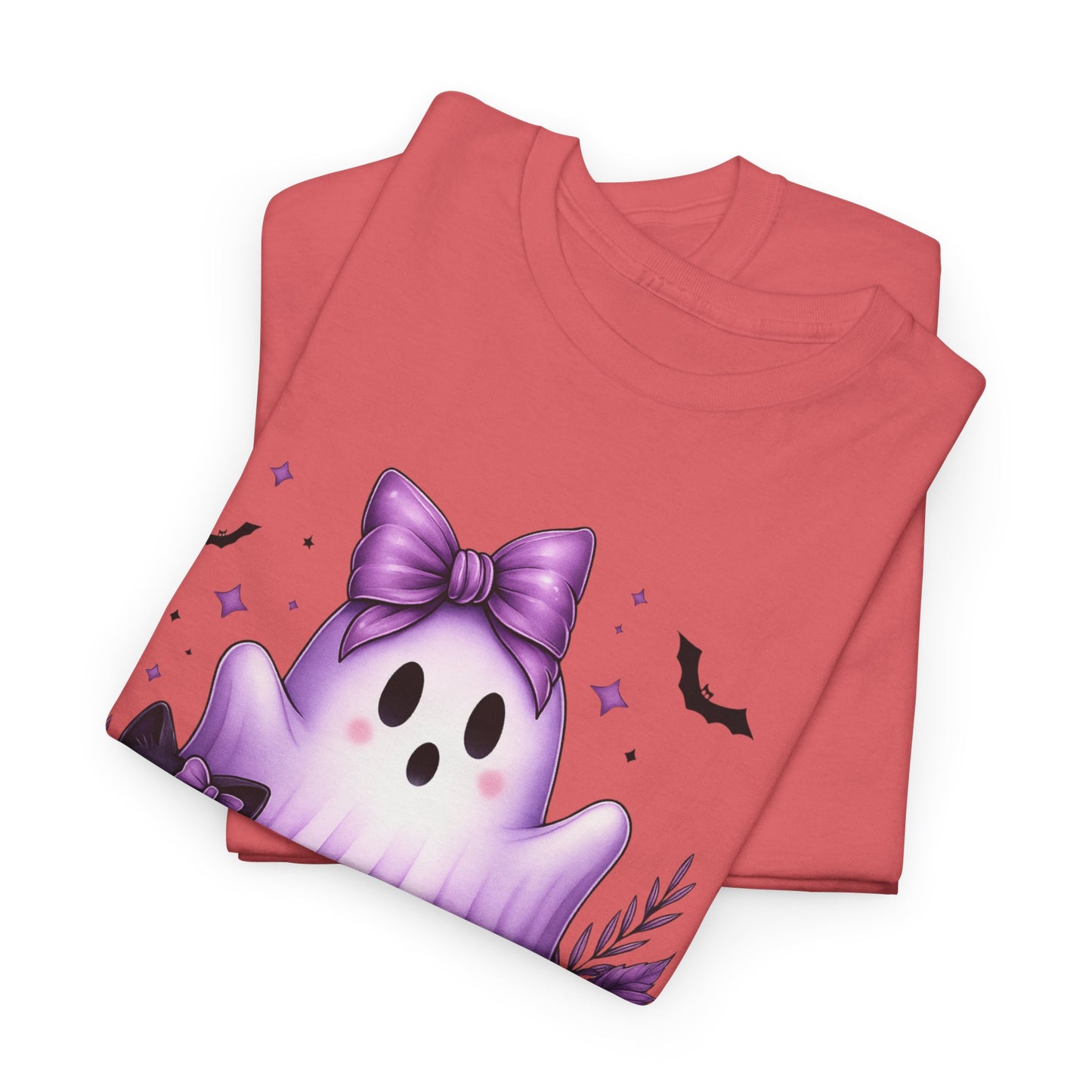 Pastel Halloween Ghost Cat Tee