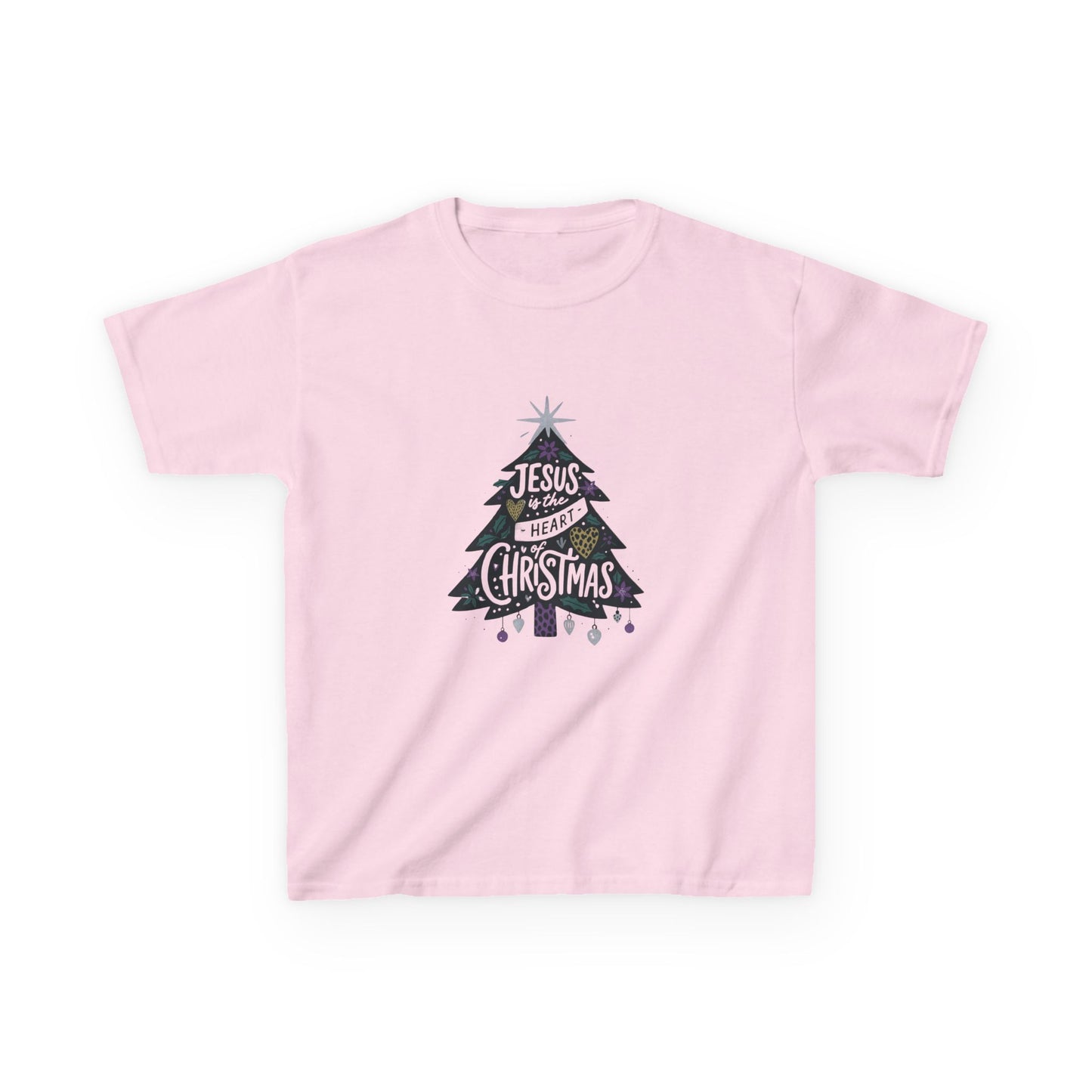 Jesus is the Heart of Christmas Tee - Dinosaur Kids Shirt