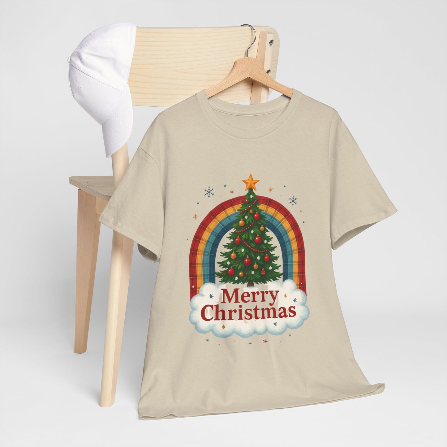 Christmas Rainbow Unisex Tee - Merry Christmas Tree