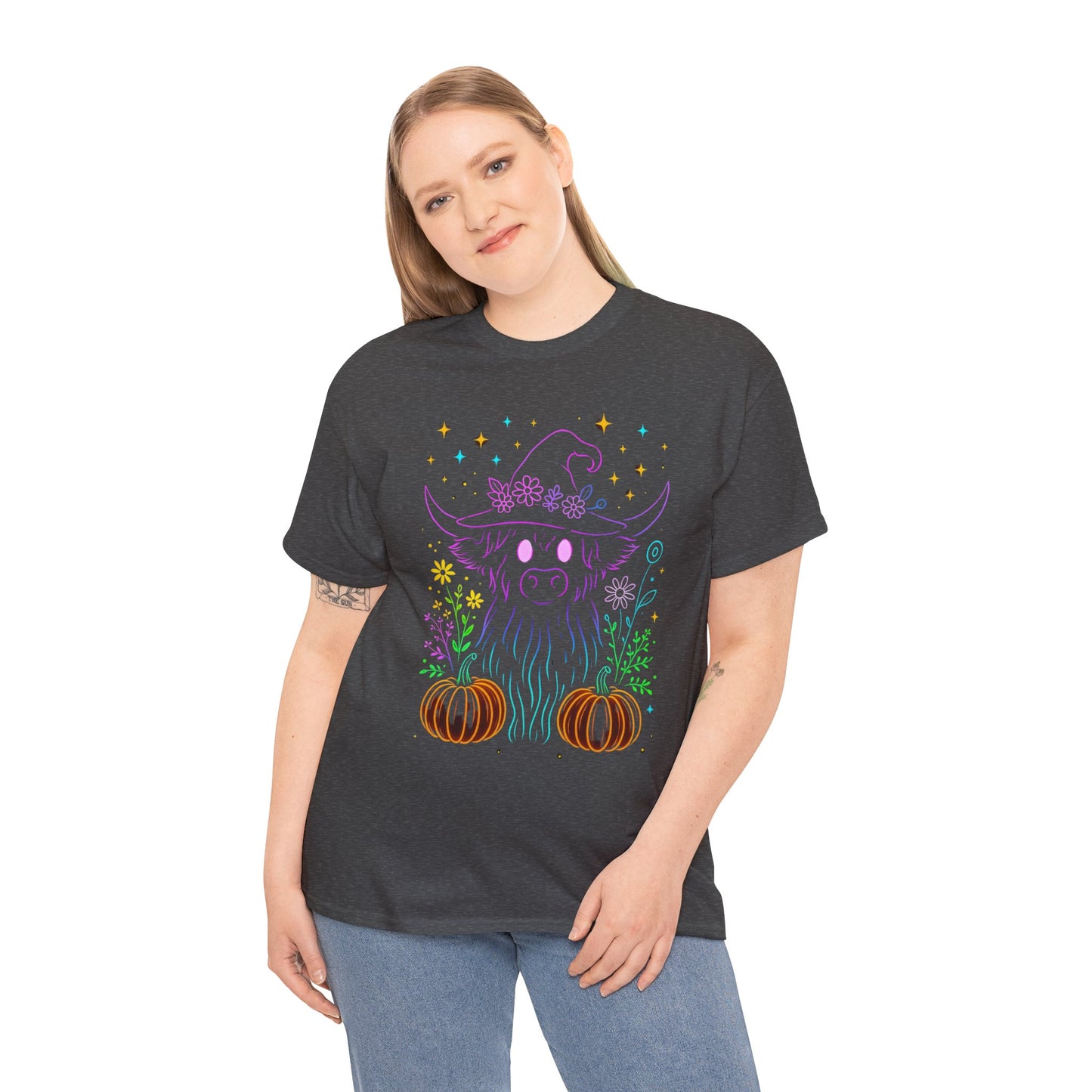 Highland Cow Witch Hat Tee