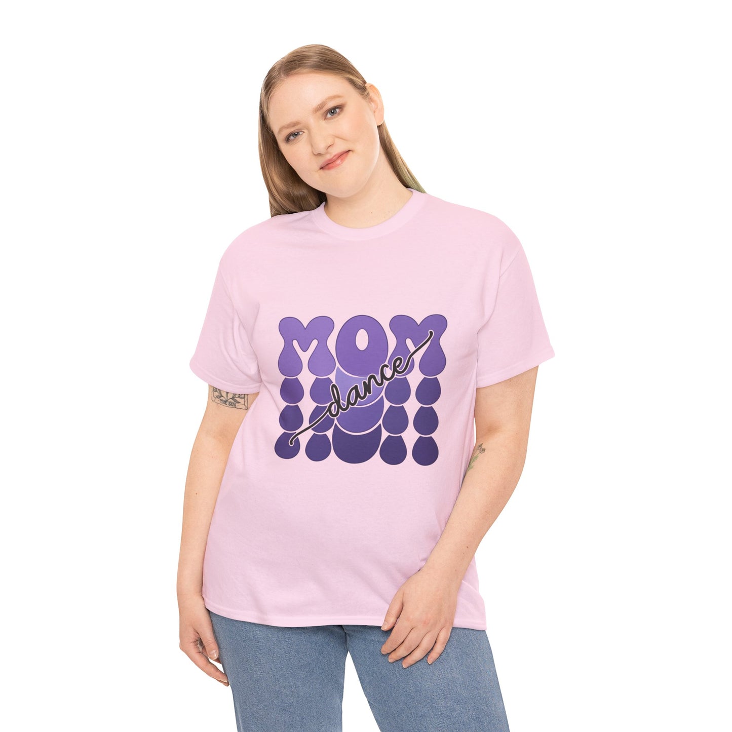 MOM Dance – Purple Letter Stage Spirit Tee