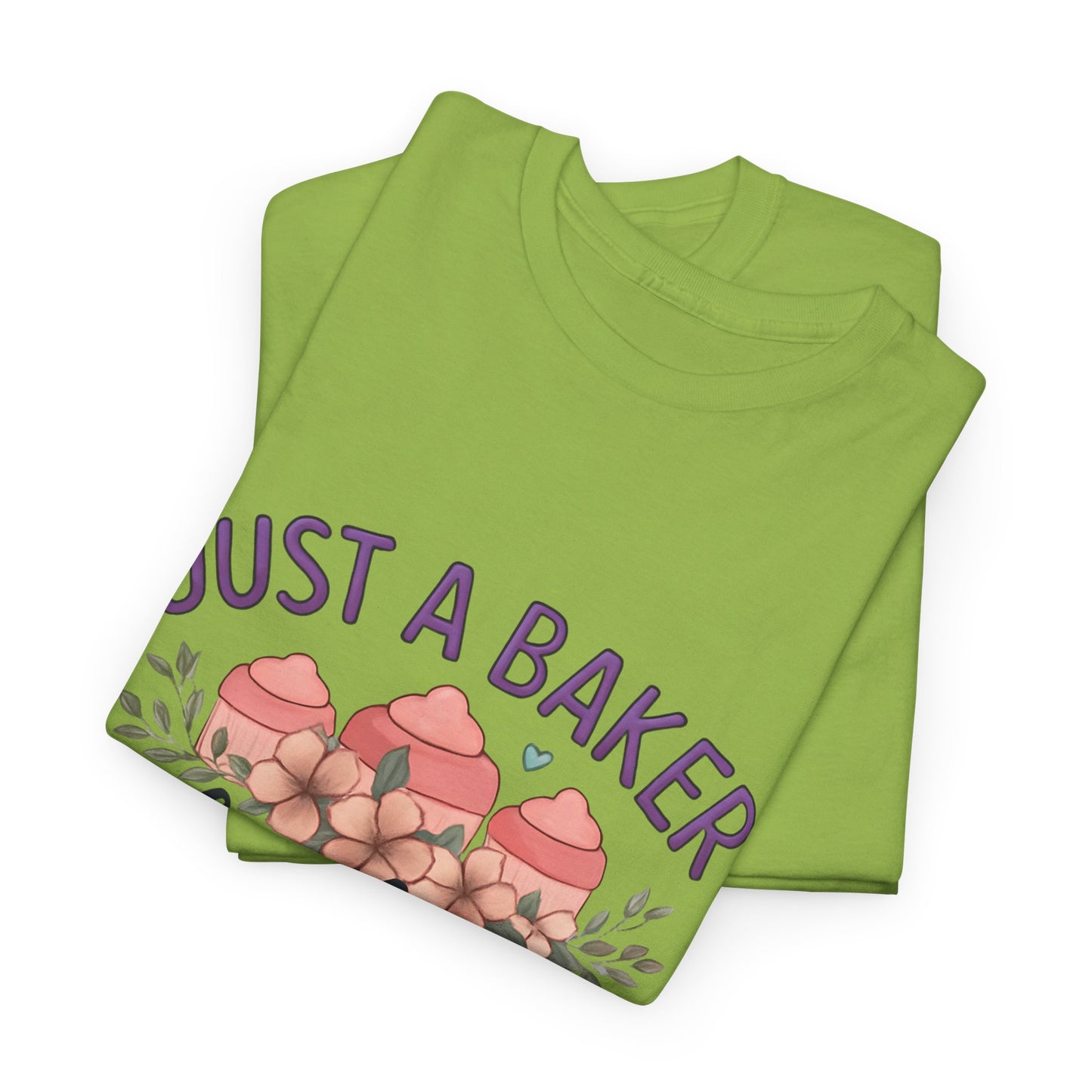 Baking Lover Tee with Cupcake and Rolling Pin Design
