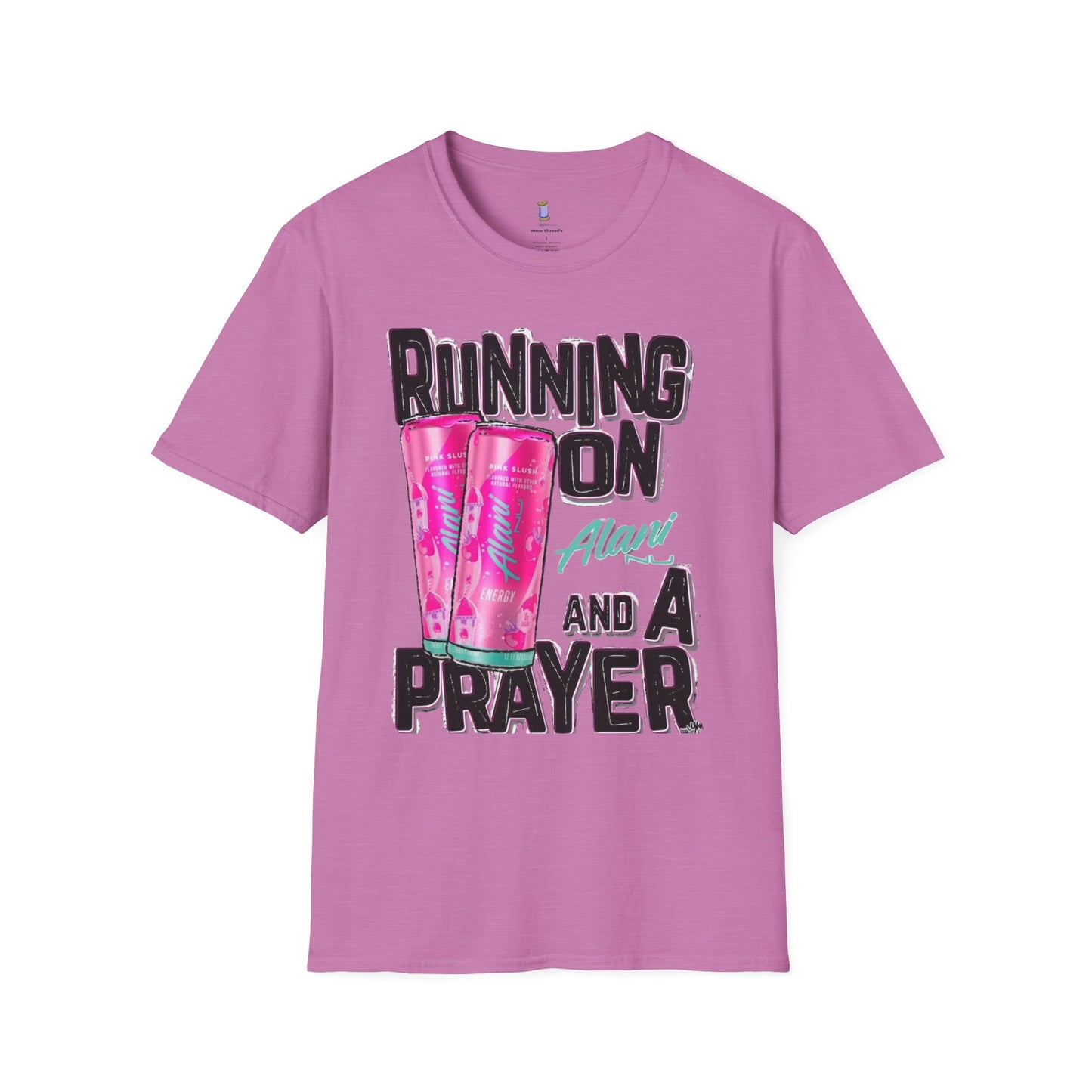 Running on a Prayer T-Shirt, Unisex Graphic Tee, Fun Casual Wear, Gift for Friends, Everyday Style, Faith-Inspired Apparel