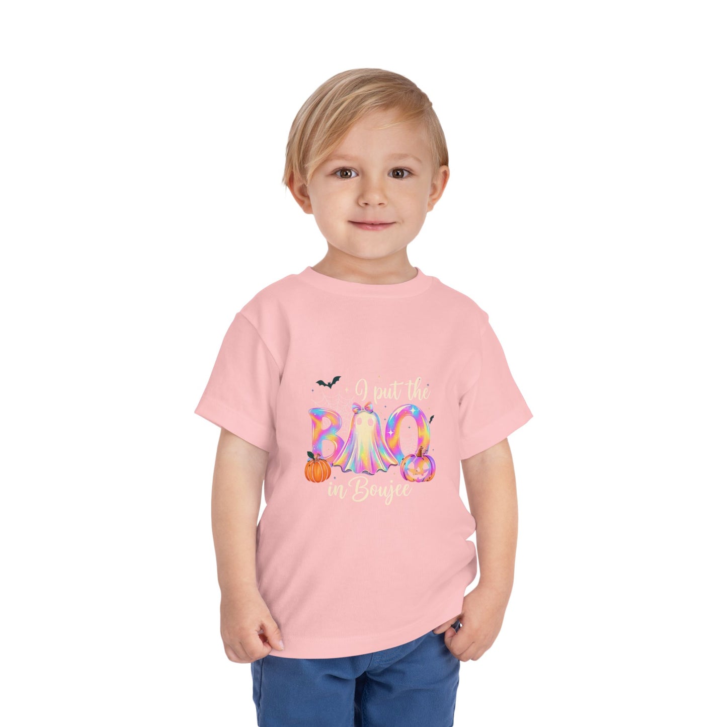 Boo-jee Halloween Toddler Tee - Pastel Rainbow