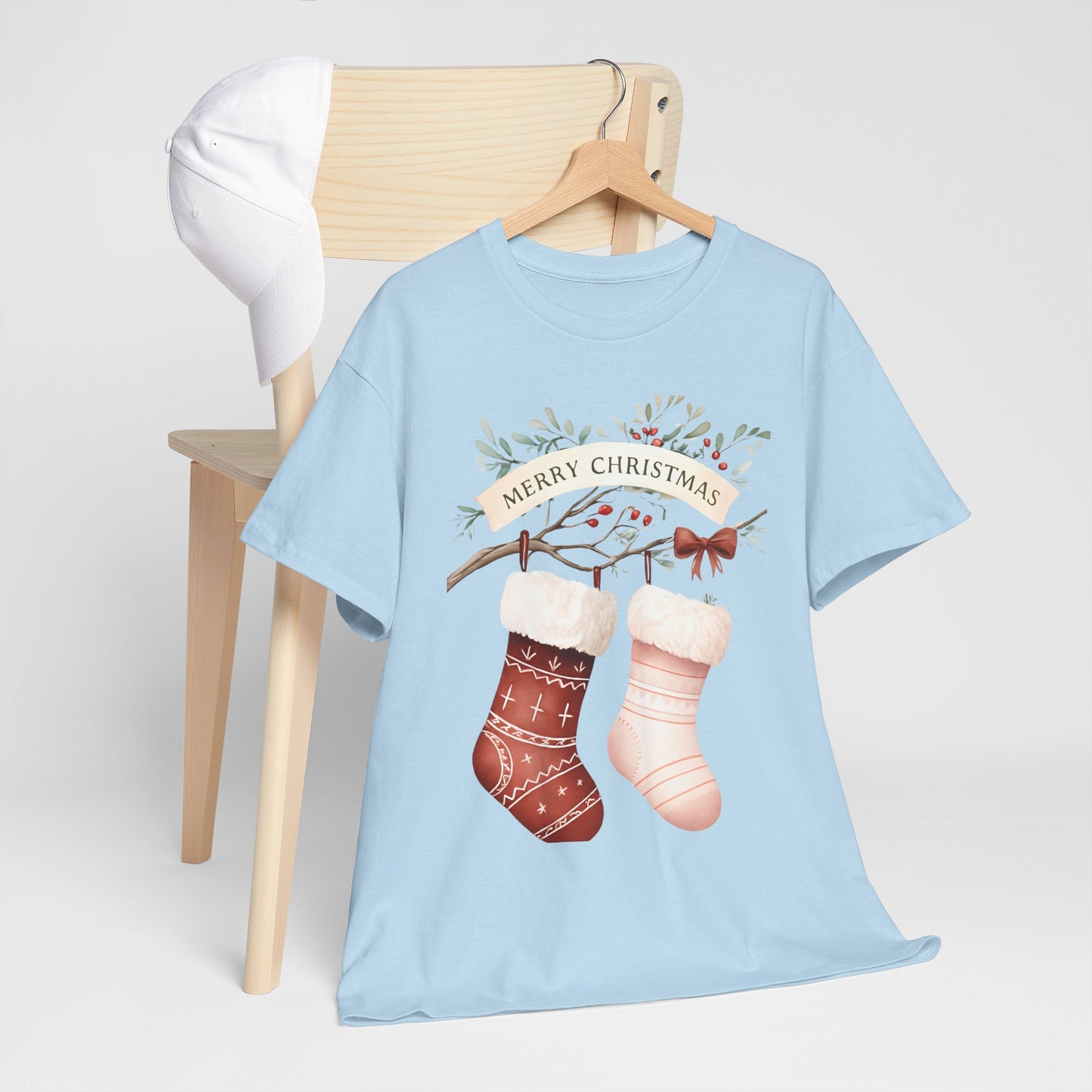 Watercolor Christmas Stocking Tee - Hope & Love