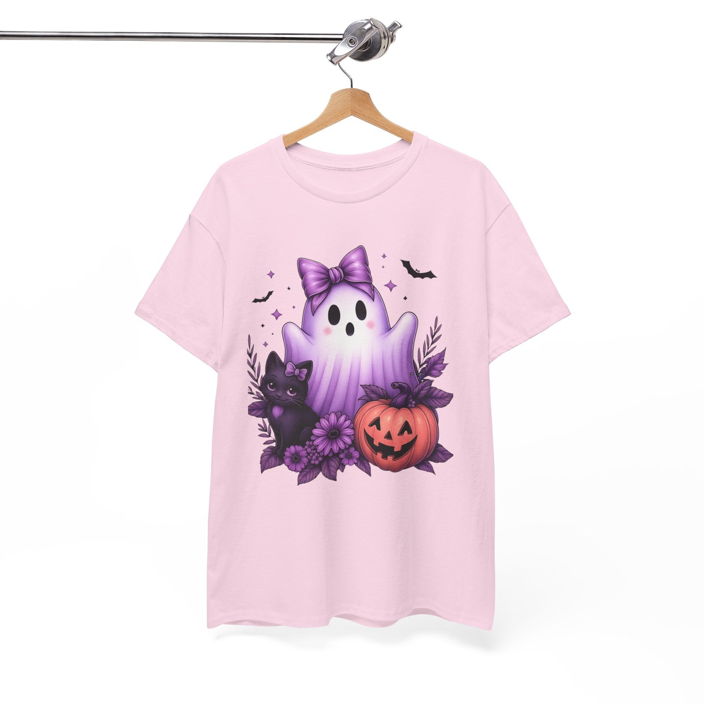 Pastel Halloween Ghost Cat Tee