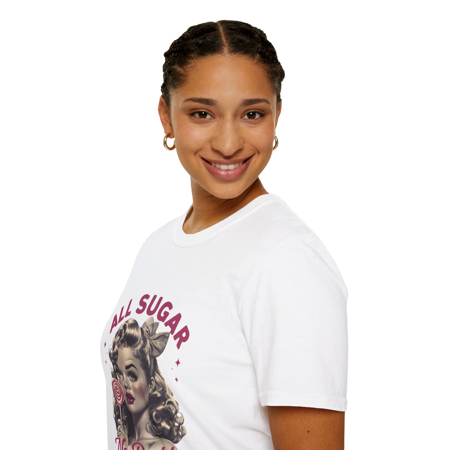 Graphic Tee - All Sugar No Daddy Print Women's Softstyle T-Shirt