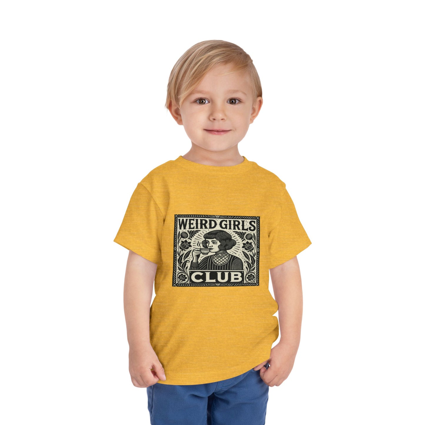 Weird Girls Club Tee - Vintage Linocut Christmas