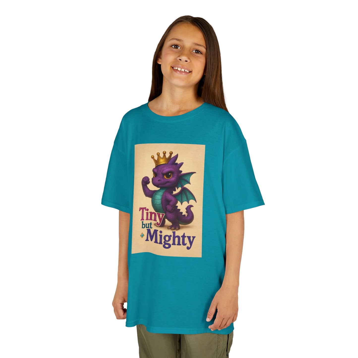 Kids Dragon Tee, Fun Kids T-Shirt, Tiny but Mighty Shirt, Unique Kids Apparel, Gift for Young Adventurers, Cute Dragon Design