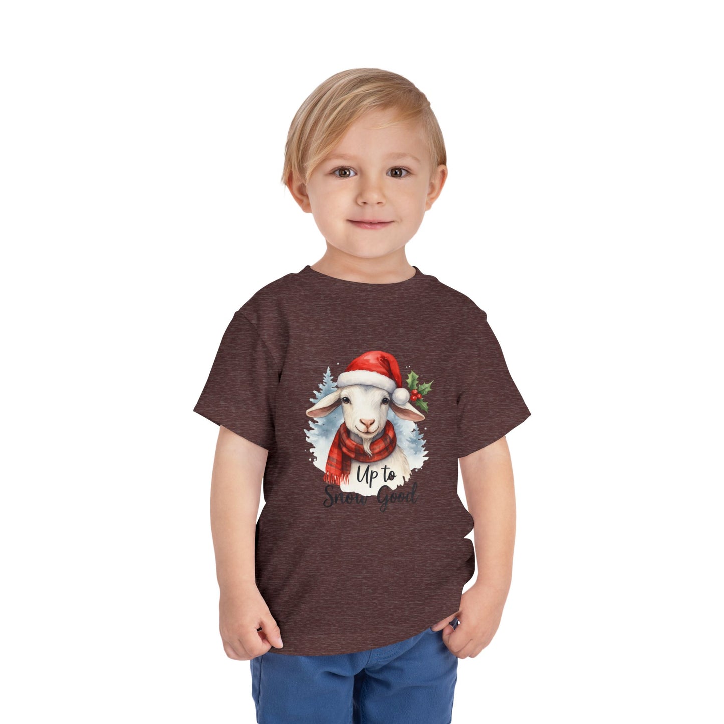 Up to Snow Good Goat Toddler Christmas Tee