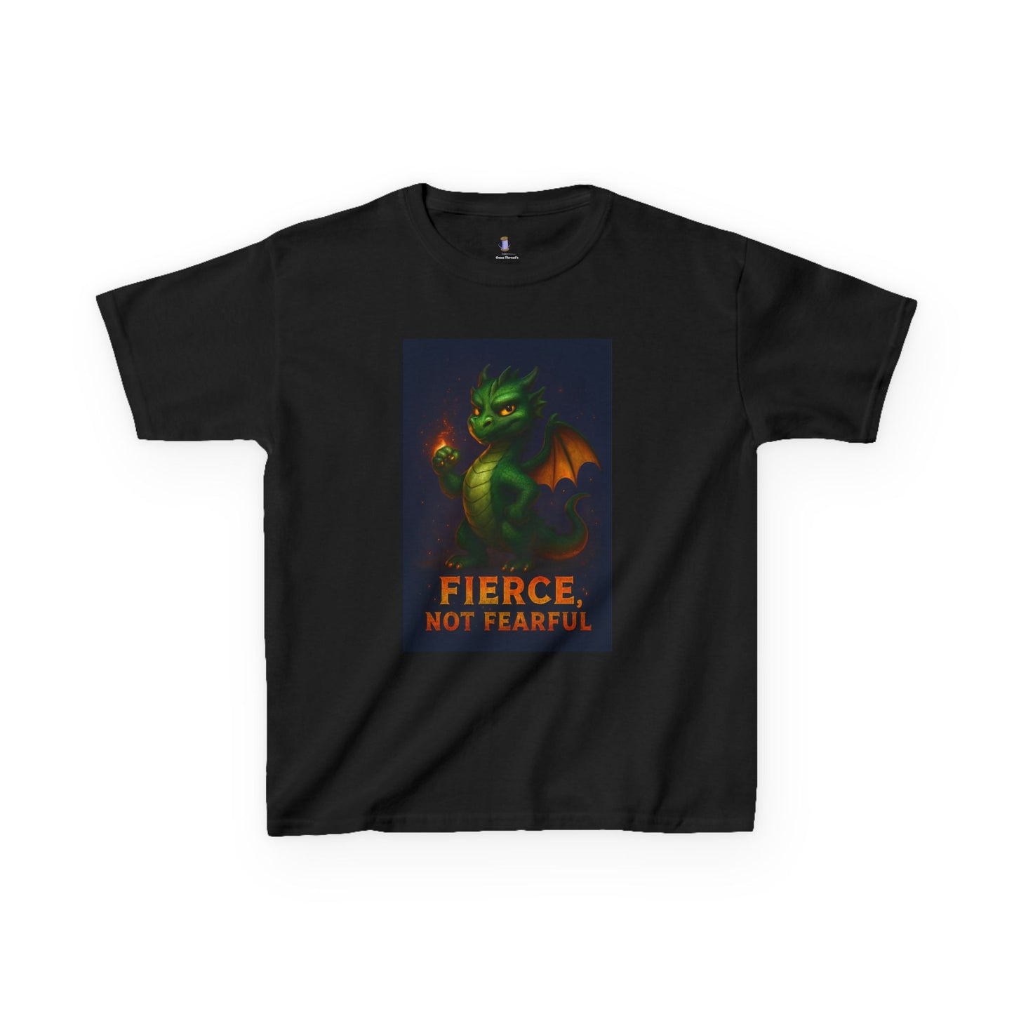 Fierce Kids Tee - Fun Cotton T-Shirt, Dragon Graphic, Gift for Boys & Girls, Halloween Costume, Birthday, Playtime Outfit, Adventure Wear