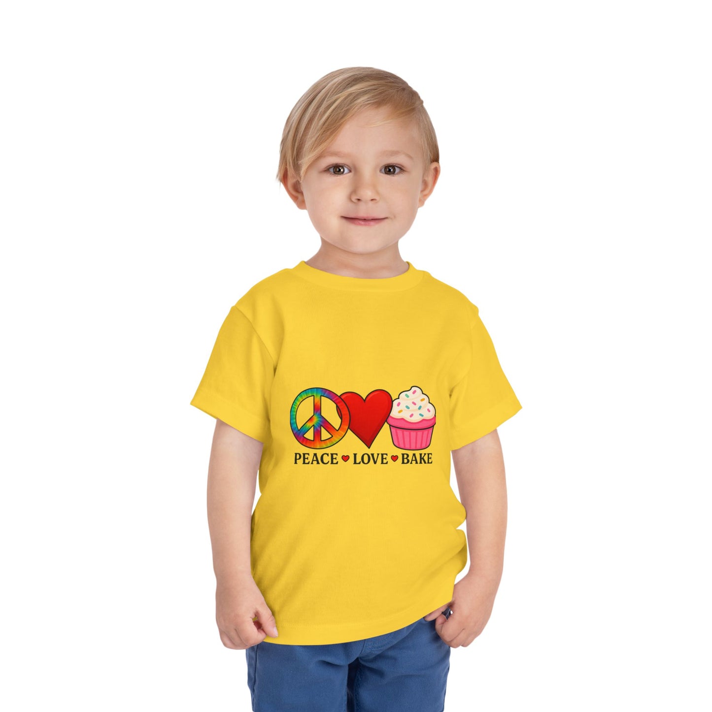 Peace Love Bake Toddler Christmas Tee