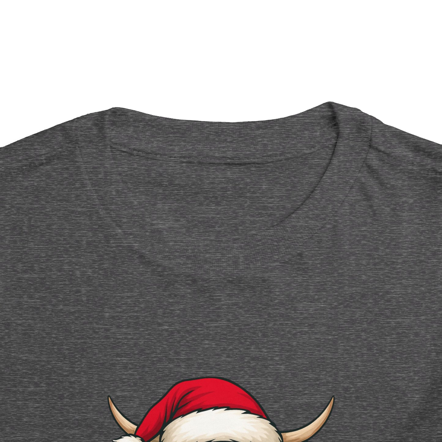 Mooey Christmas Highland Cow Toddler Tee
