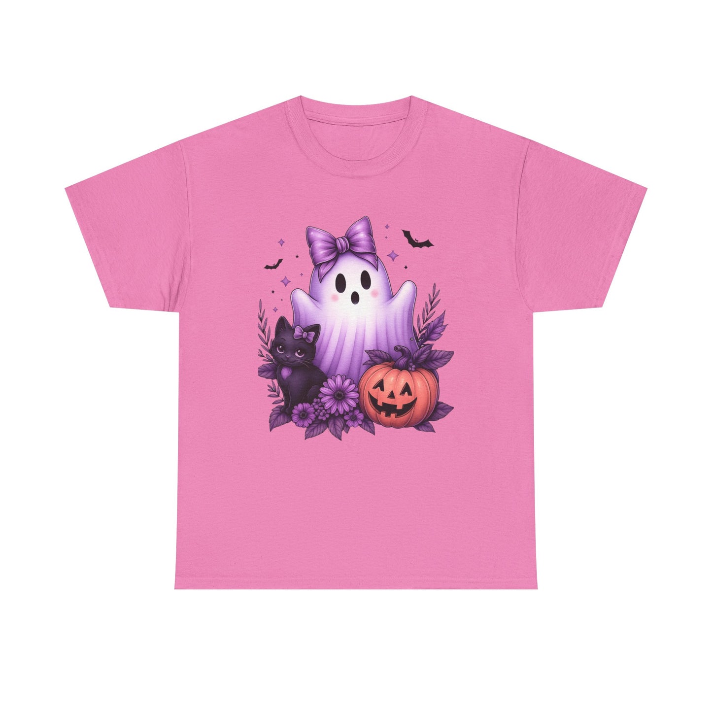Pastel Halloween Ghost Cat Tee