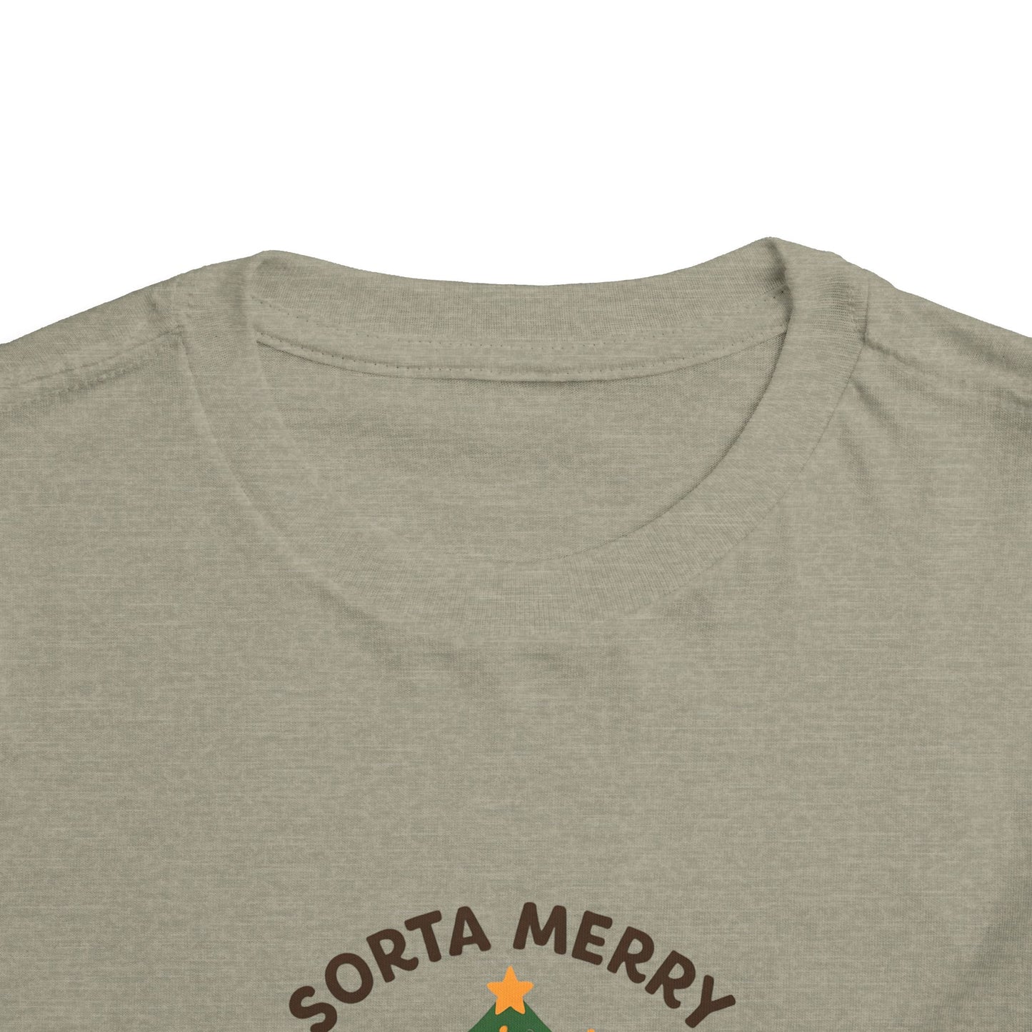 Sorta Merry Sorta Feral Raccoon Toddler Christmas Tee