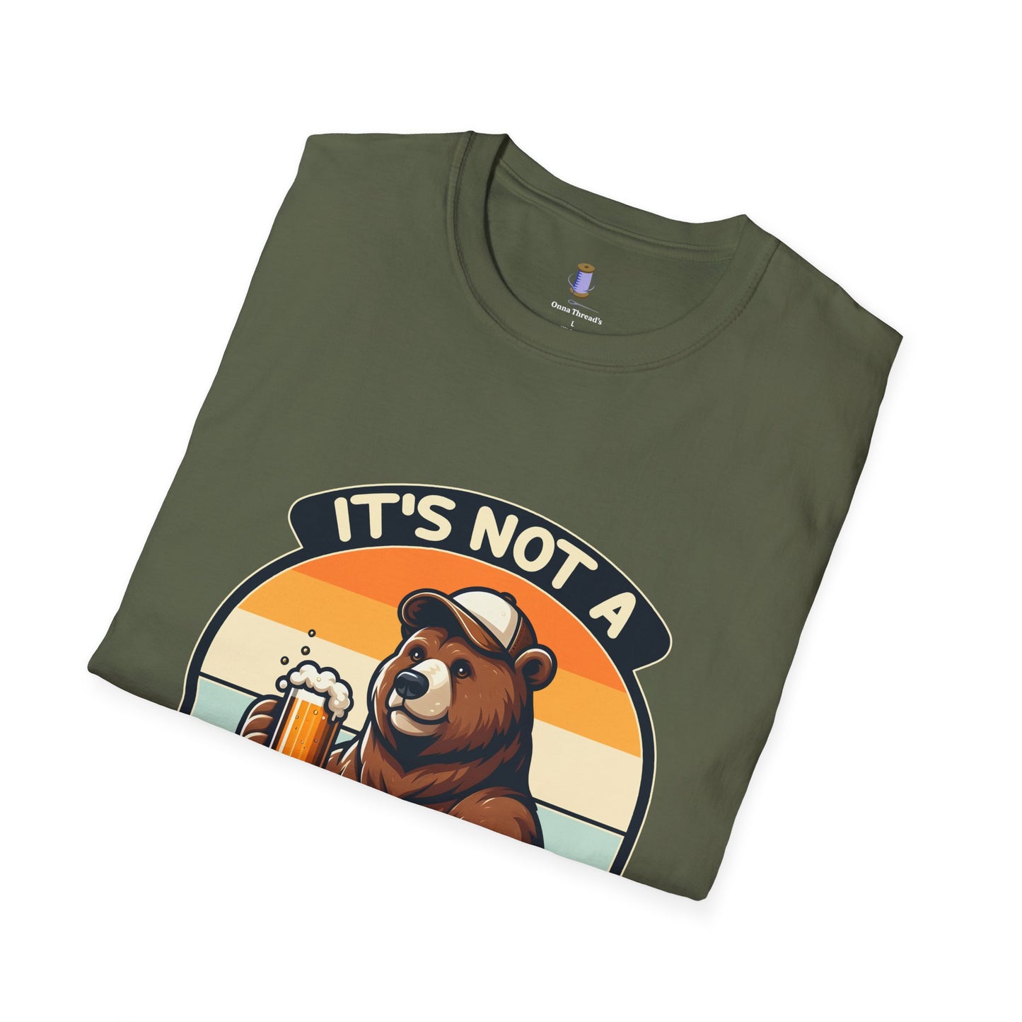 Unisex Bear Dad Bod T-Shirt, Funny Gift for Fathers, Casual Wear for Dads, Summer Tee, Gift for Father's Day, Relaxed Fit Tee