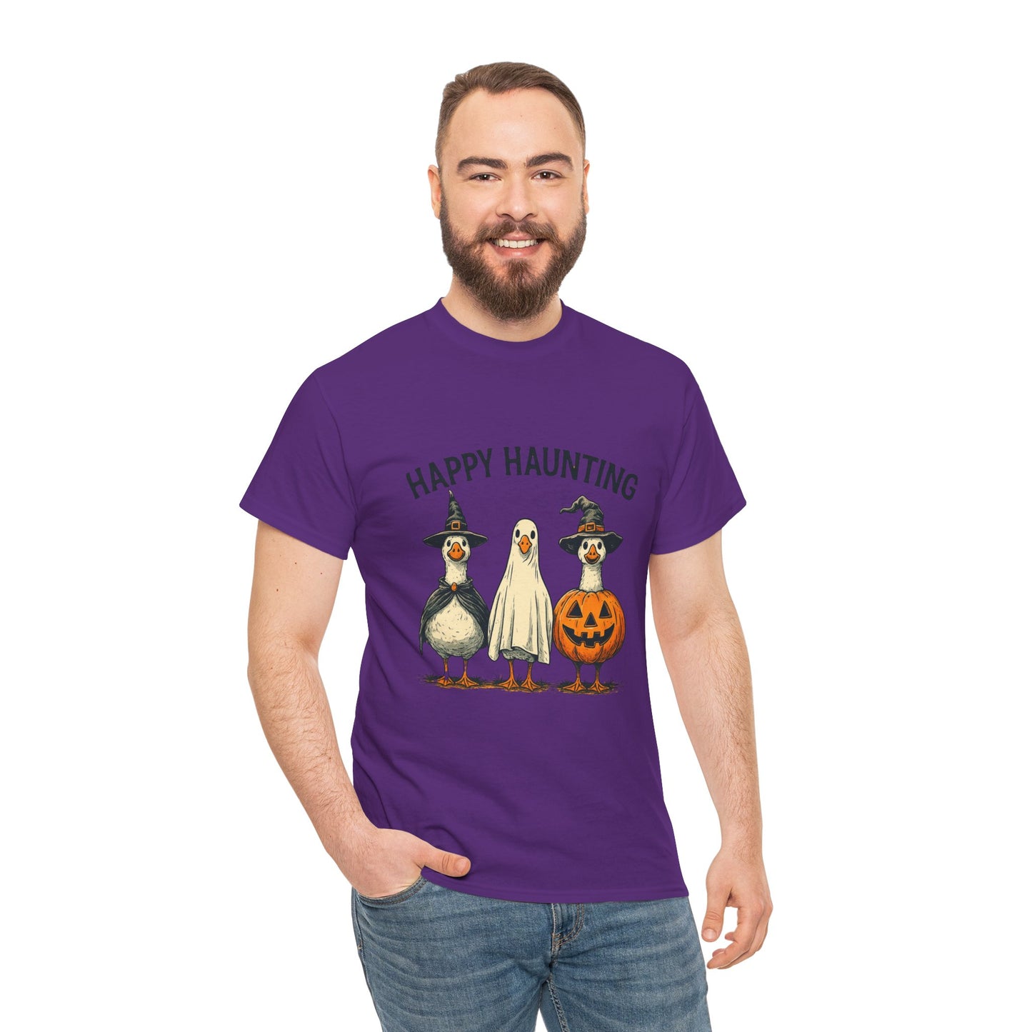 Happy Haunting Geese Halloween Tee