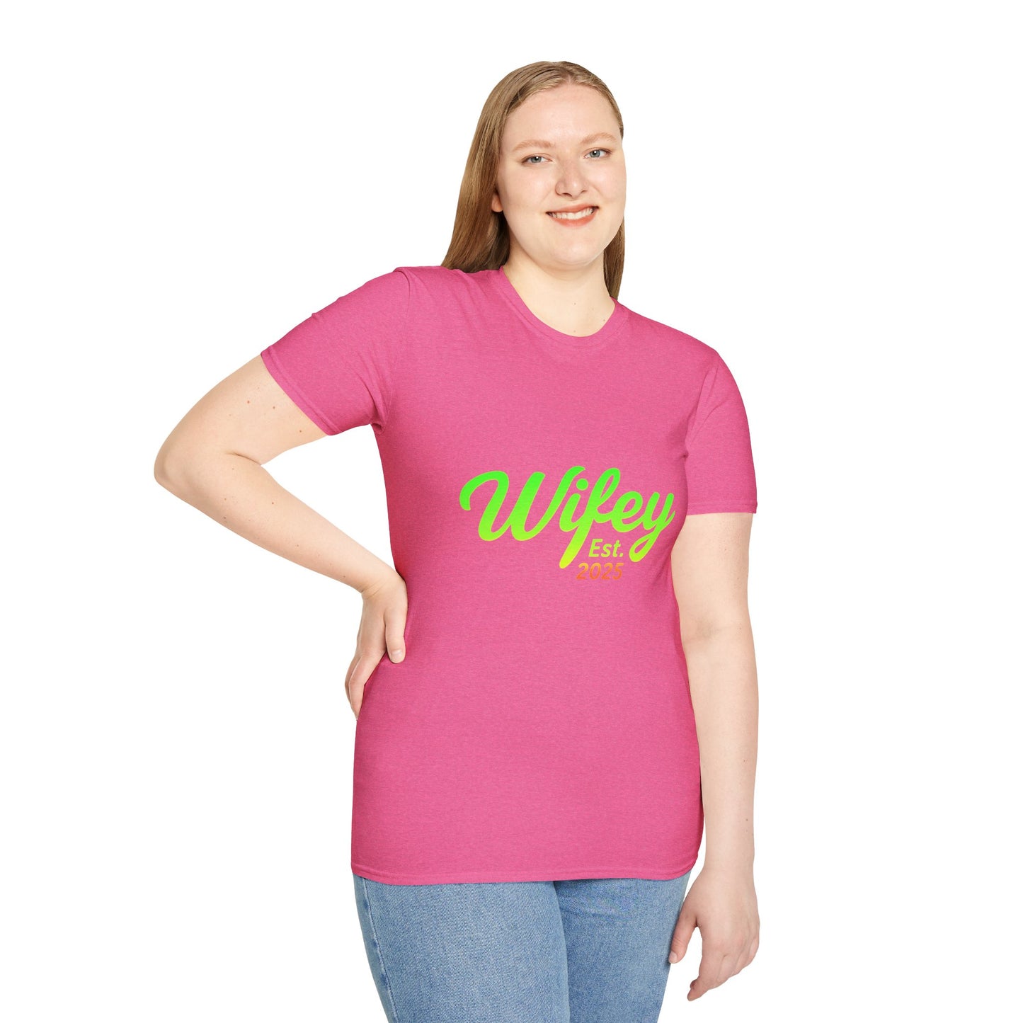 Wifey Est. 2025 T-Shirt, Bridal Shower Gift, Newlywed Apparel, Wedding Favor, Engagement Celebration Tee, Cute Couple Top