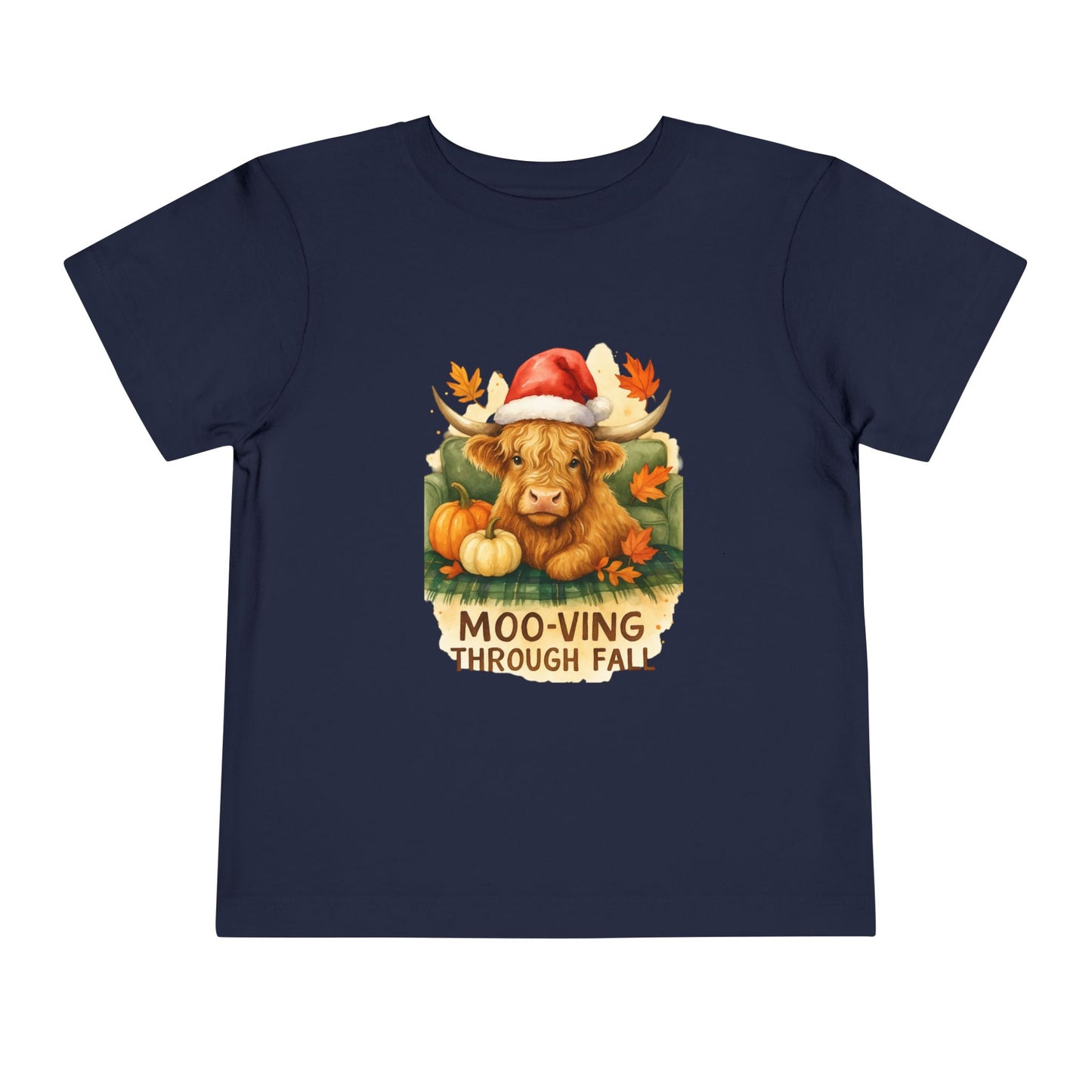 Moo-ving Through Fall Toddler Christmas Tee